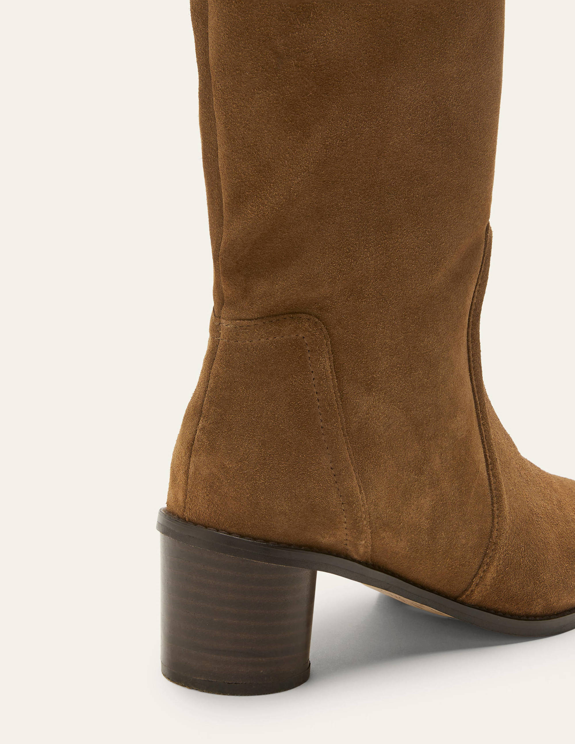 Suede Knee High Boots-Tobacco - Image 4
