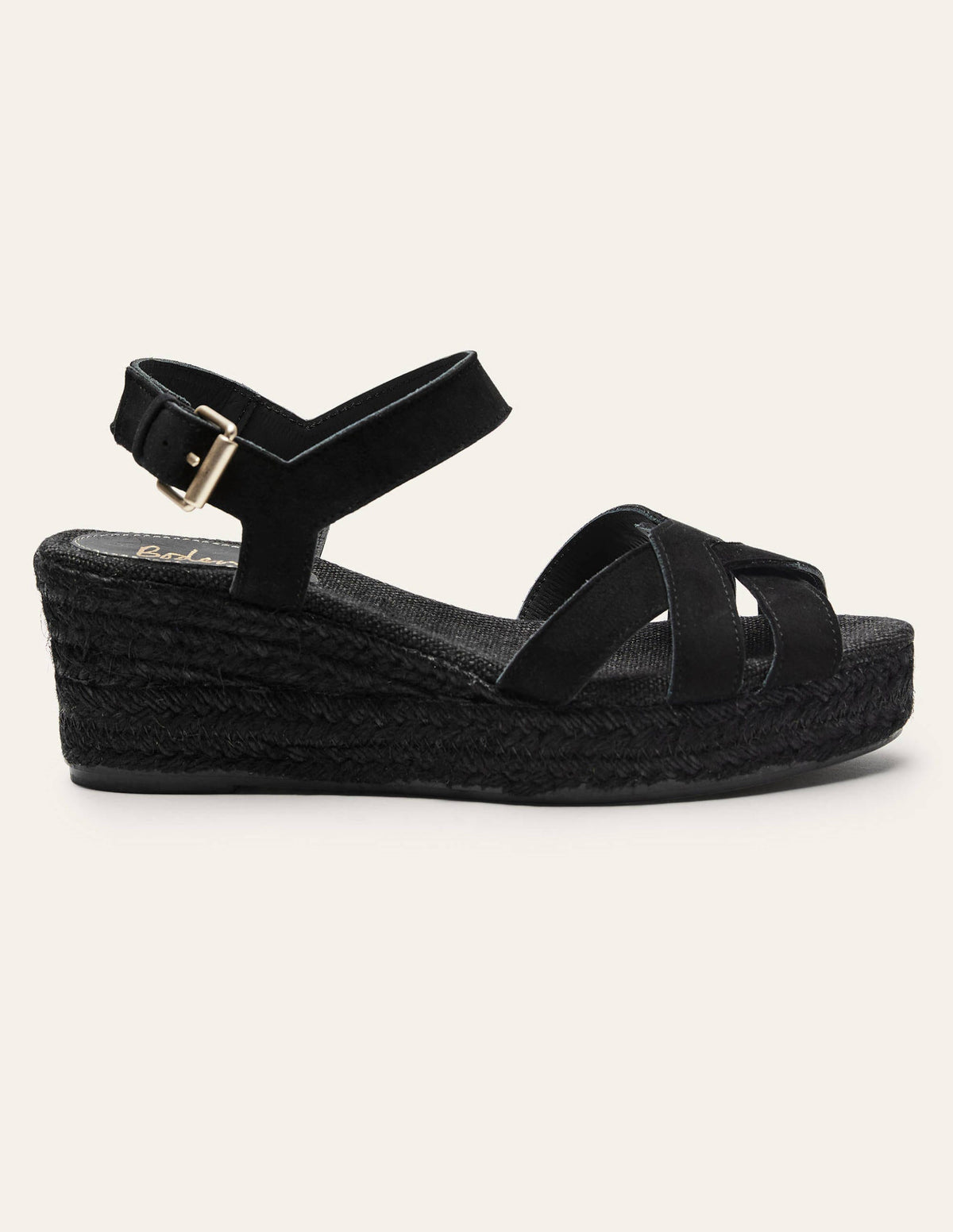 Geometric Espadrille Wedges-Black-2