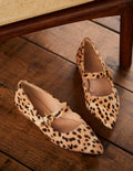 Pointed Toe Mary Jane Shoes-Neutral Leopard
