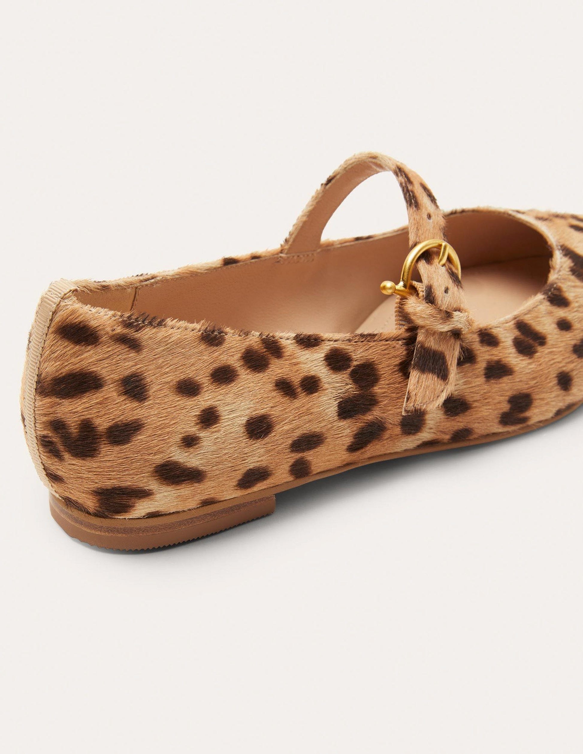 Pointed Toe Mary Jane Shoes-Neutral Leopard-3