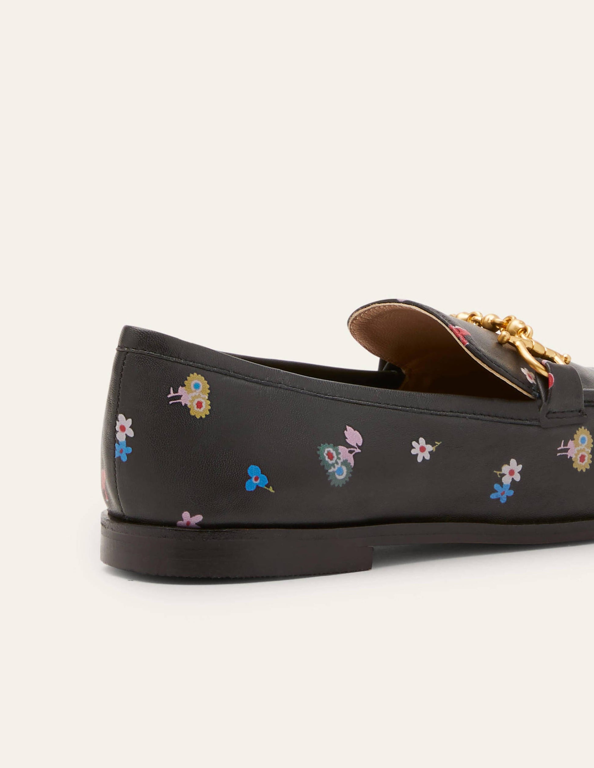 Snaffle Detail Leather Loafers-Black, Woodland Bud-4