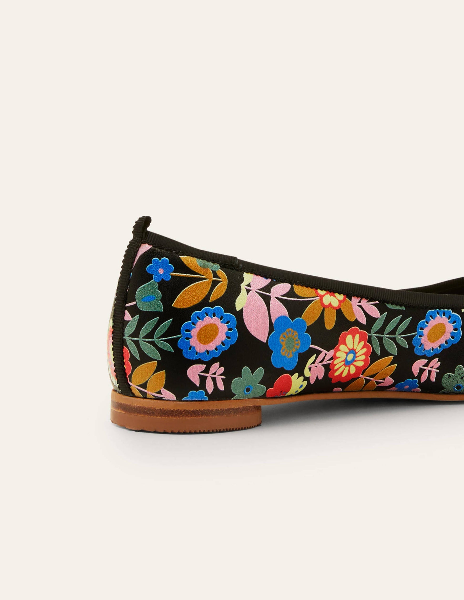 Almond Toe Ballerinas-Black, Flora Bloom-4