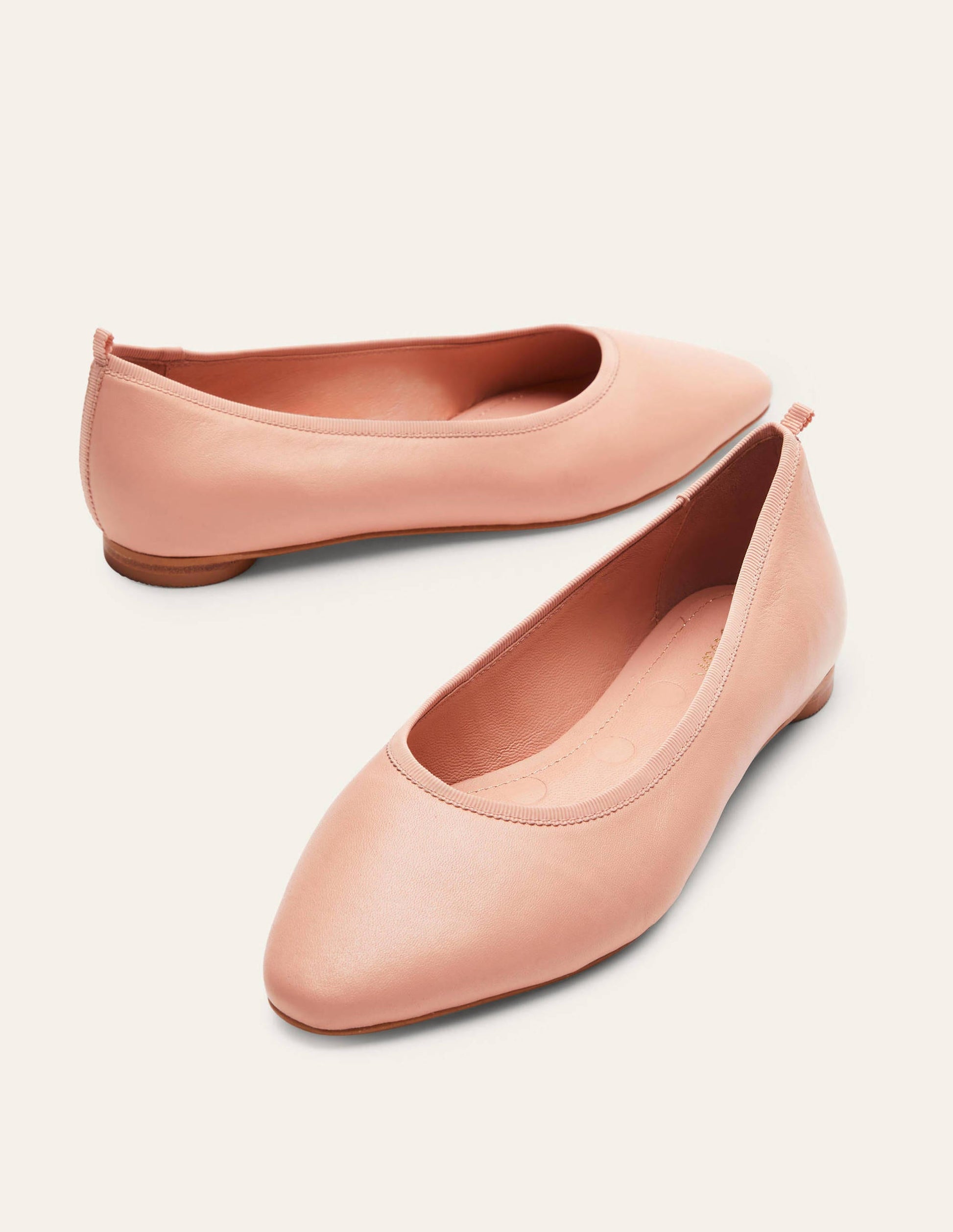 Almond Toe Ballerinas-Antique Pink-1