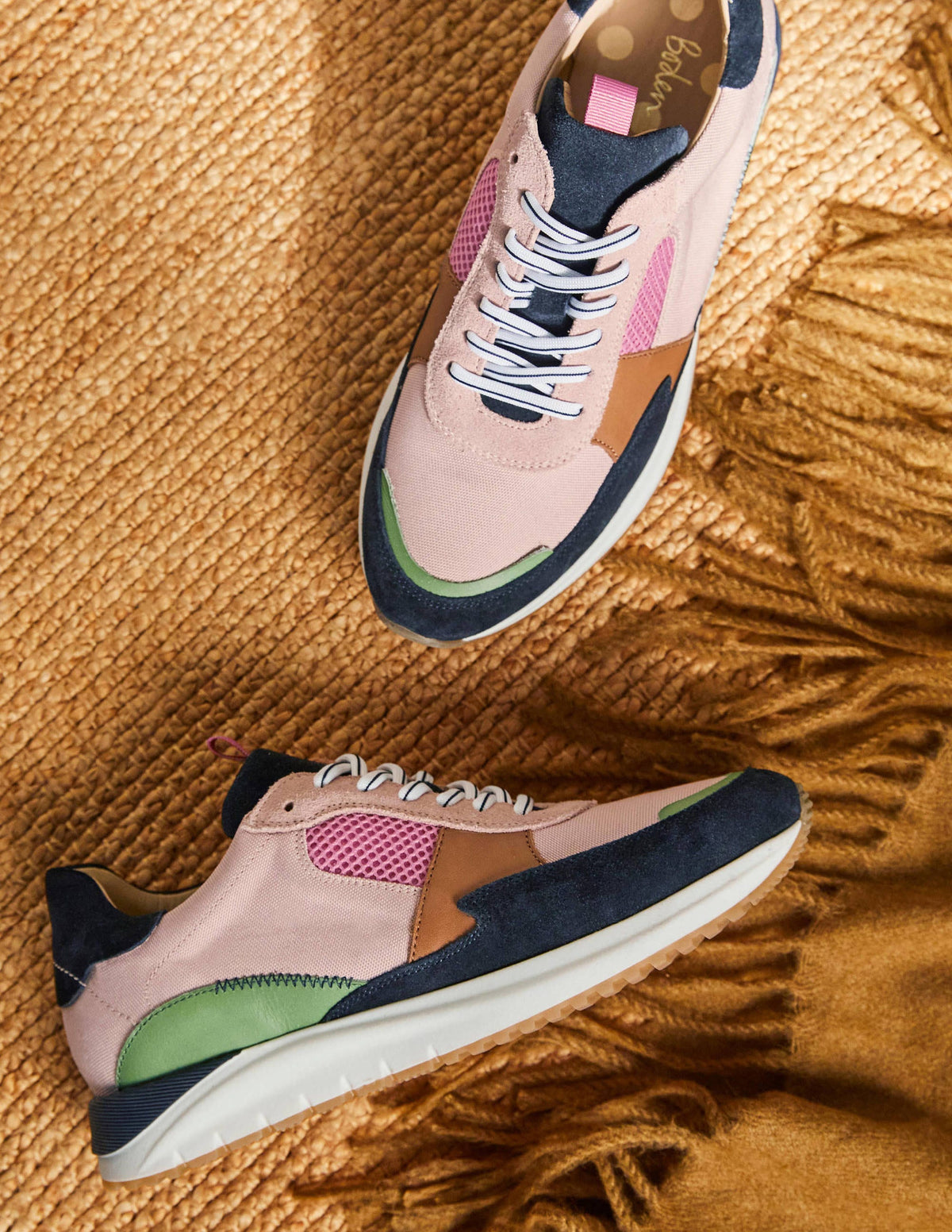 Colourblock Trainers-Milkshake - Image 1