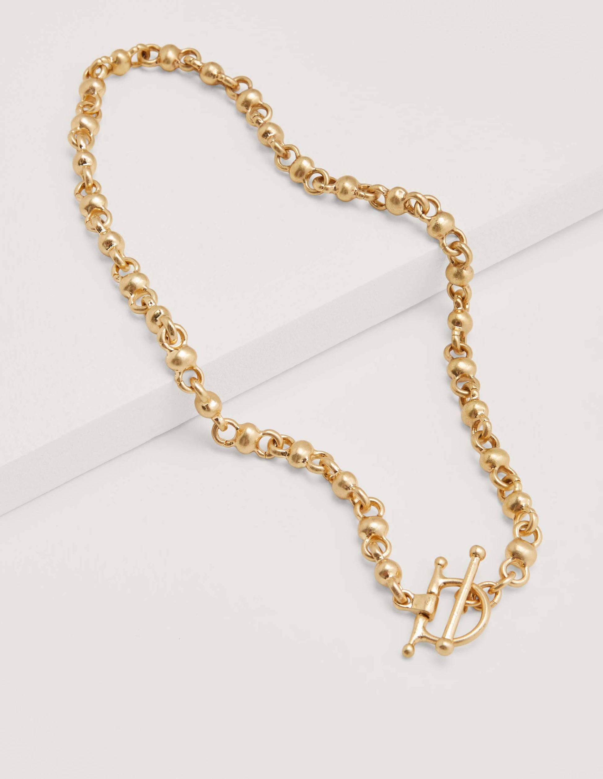 Snaffle Chain Necklace-Gold Metallic-1