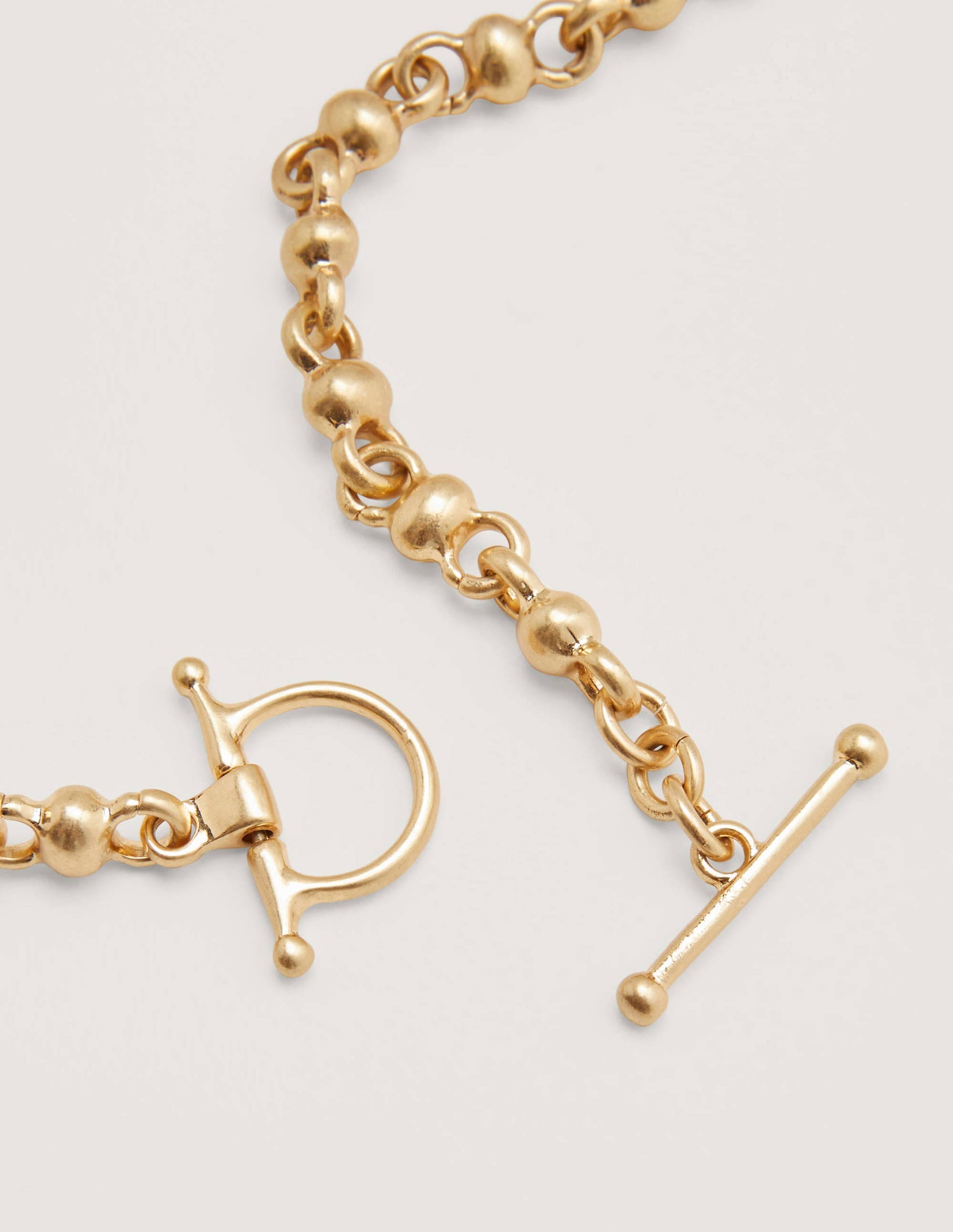 Snaffle Chain Necklace-Gold Metallic-2