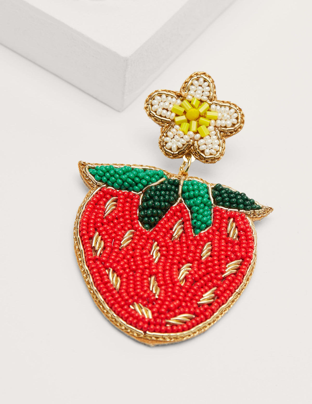 Beaded Earrings-Strawberries - Image 2