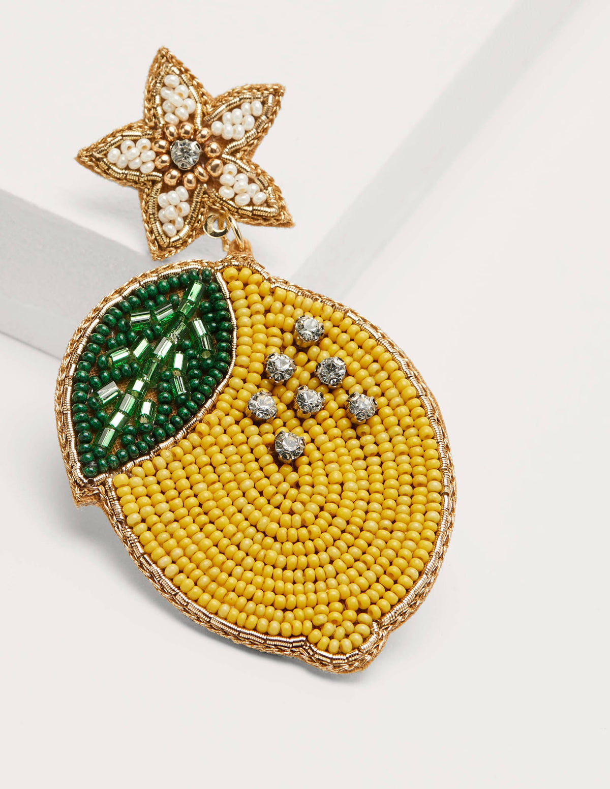 Beaded Earrings-Lemons - Image 1