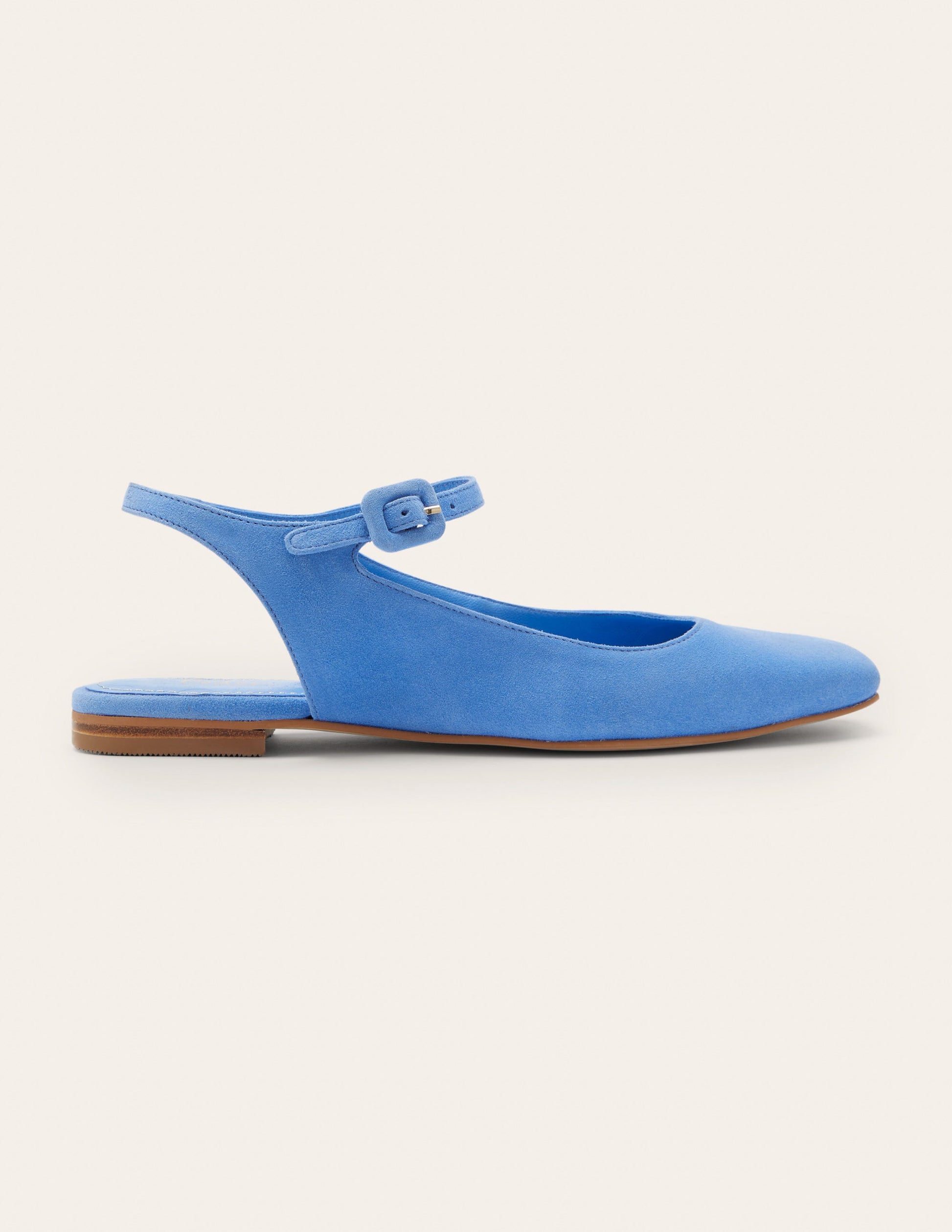Square Toe Flat Slingbacks-Grape Hyacinth Suede-2