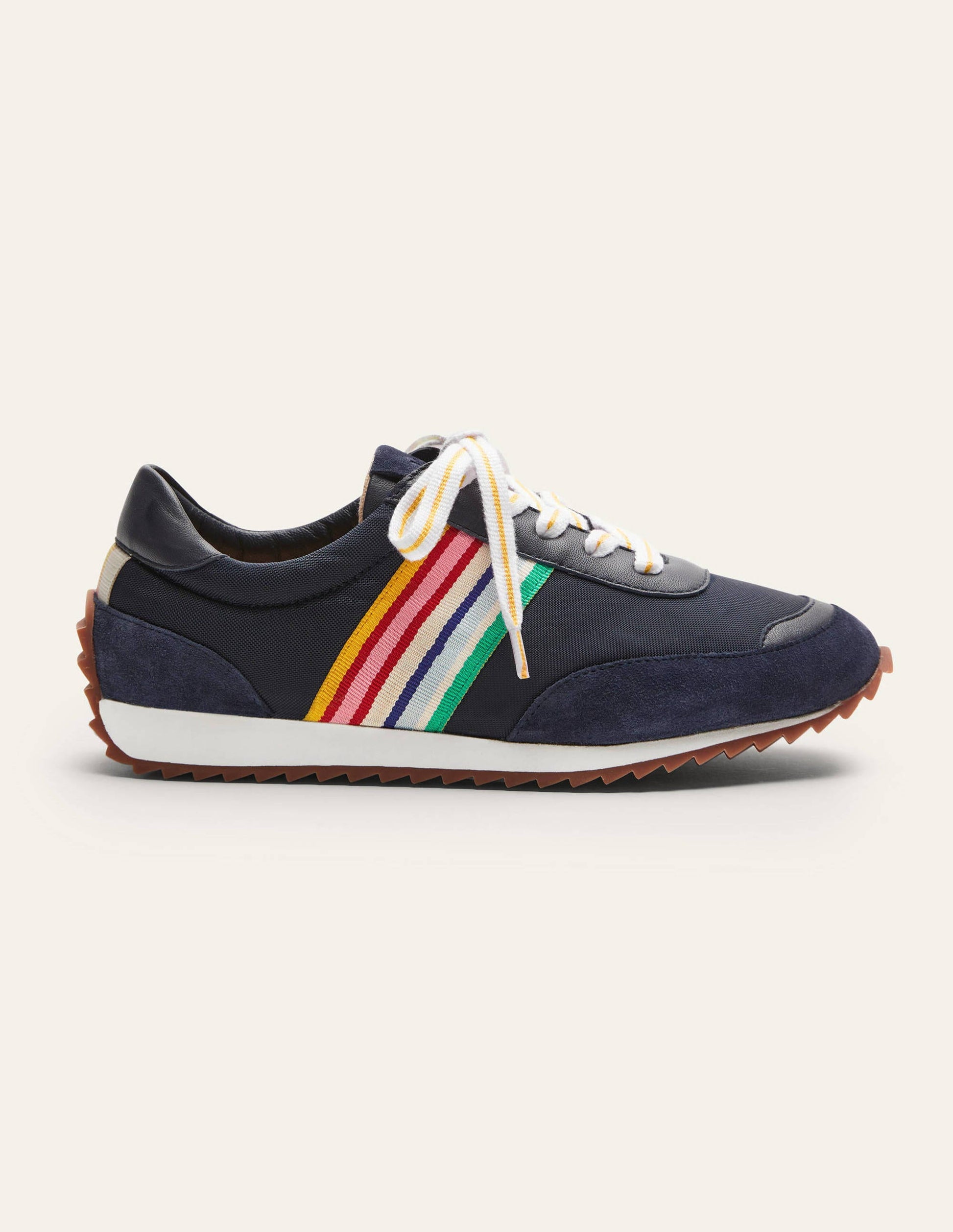 Striped Runner Trainers-Navy, Multi Stripe-2