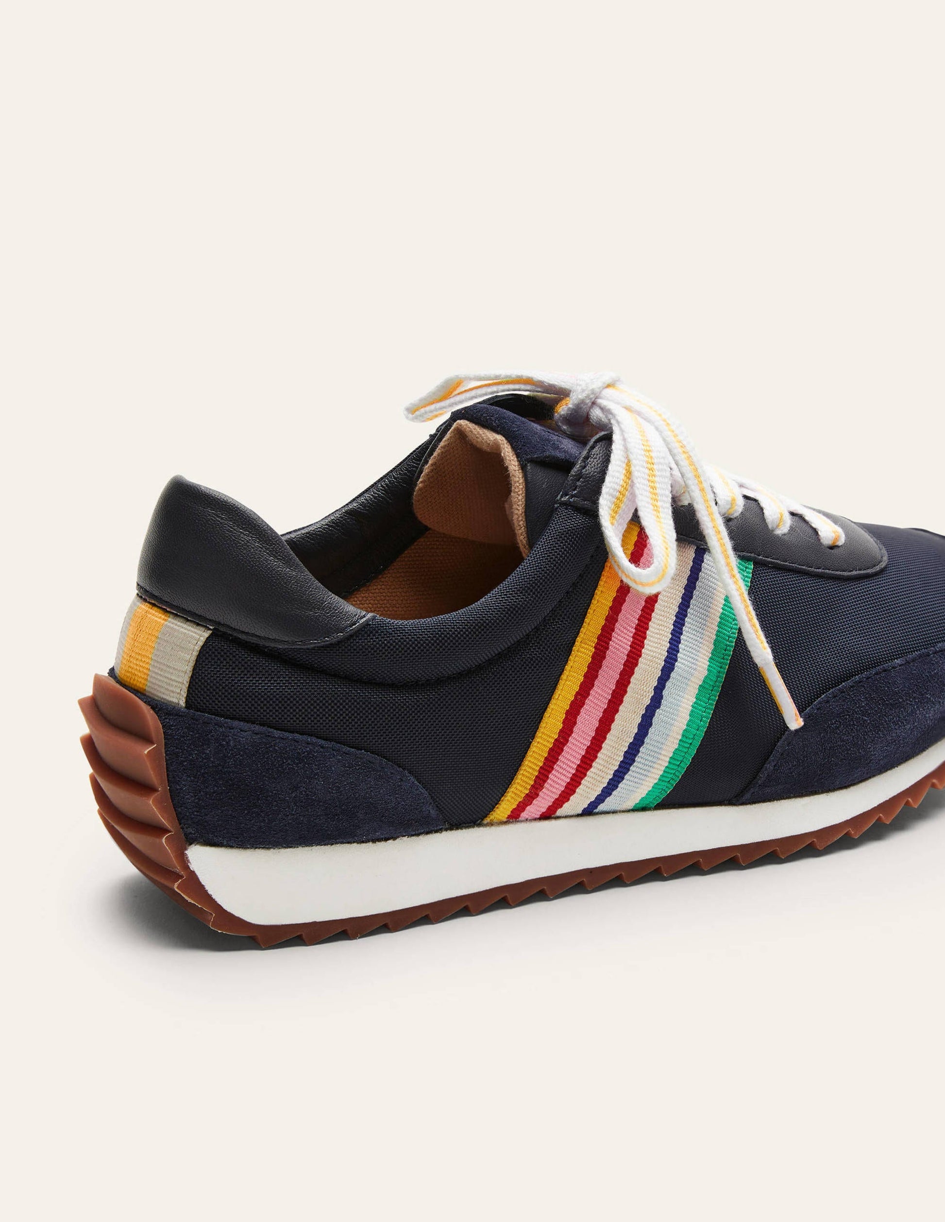 Striped Runner Trainers-Navy, Multi Stripe-4