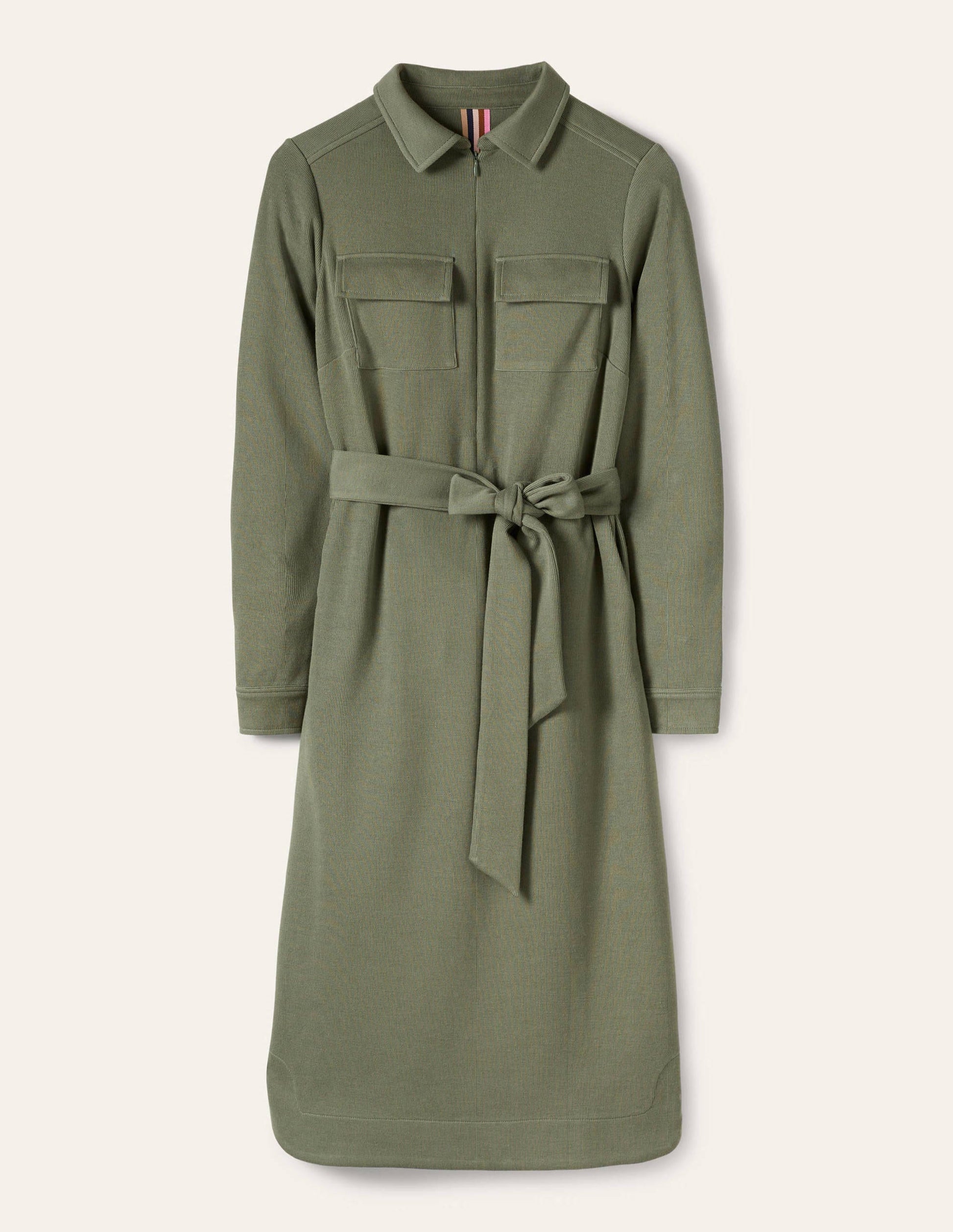 Jersey Midi Shirt Dress-Alder-6