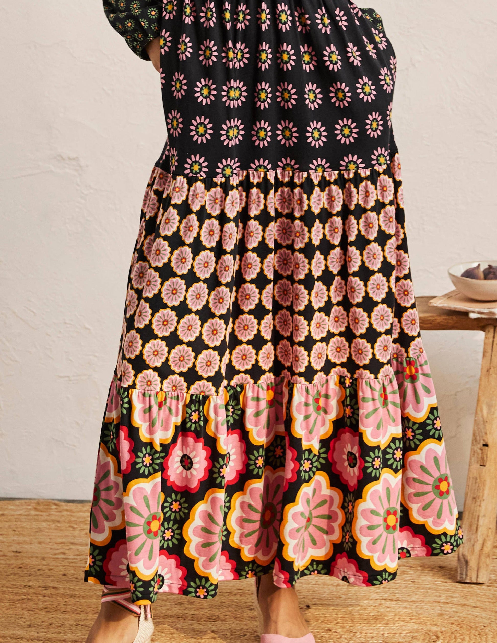 Tiered Jersey Maxi Dress-Hotch Potch Multi-2