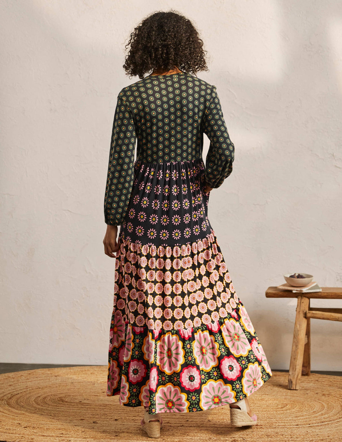Tiered Jersey Maxi Dress-Hotch Potch Multi-3