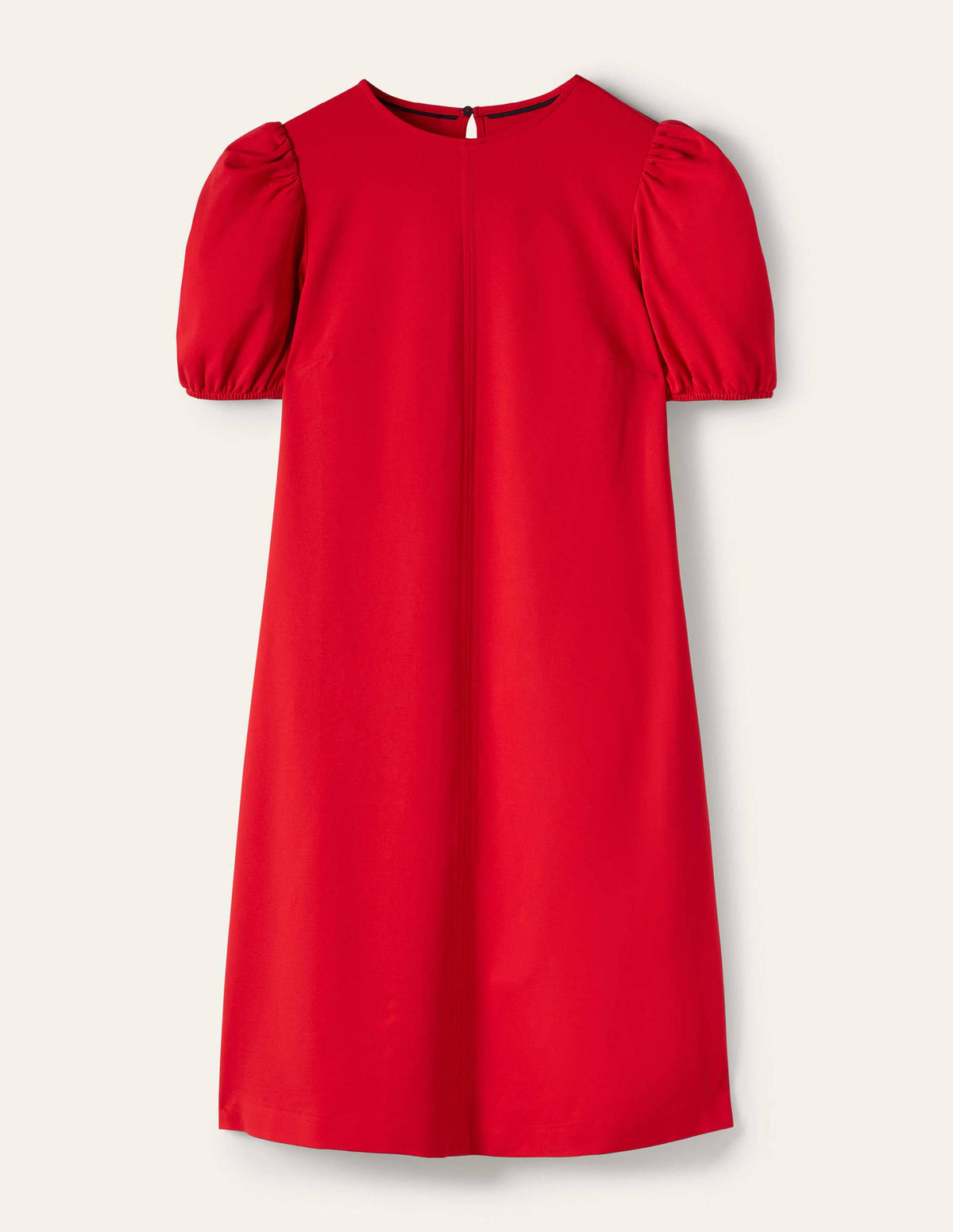 Seam Detail Jersey Shift Dress-Red-5
