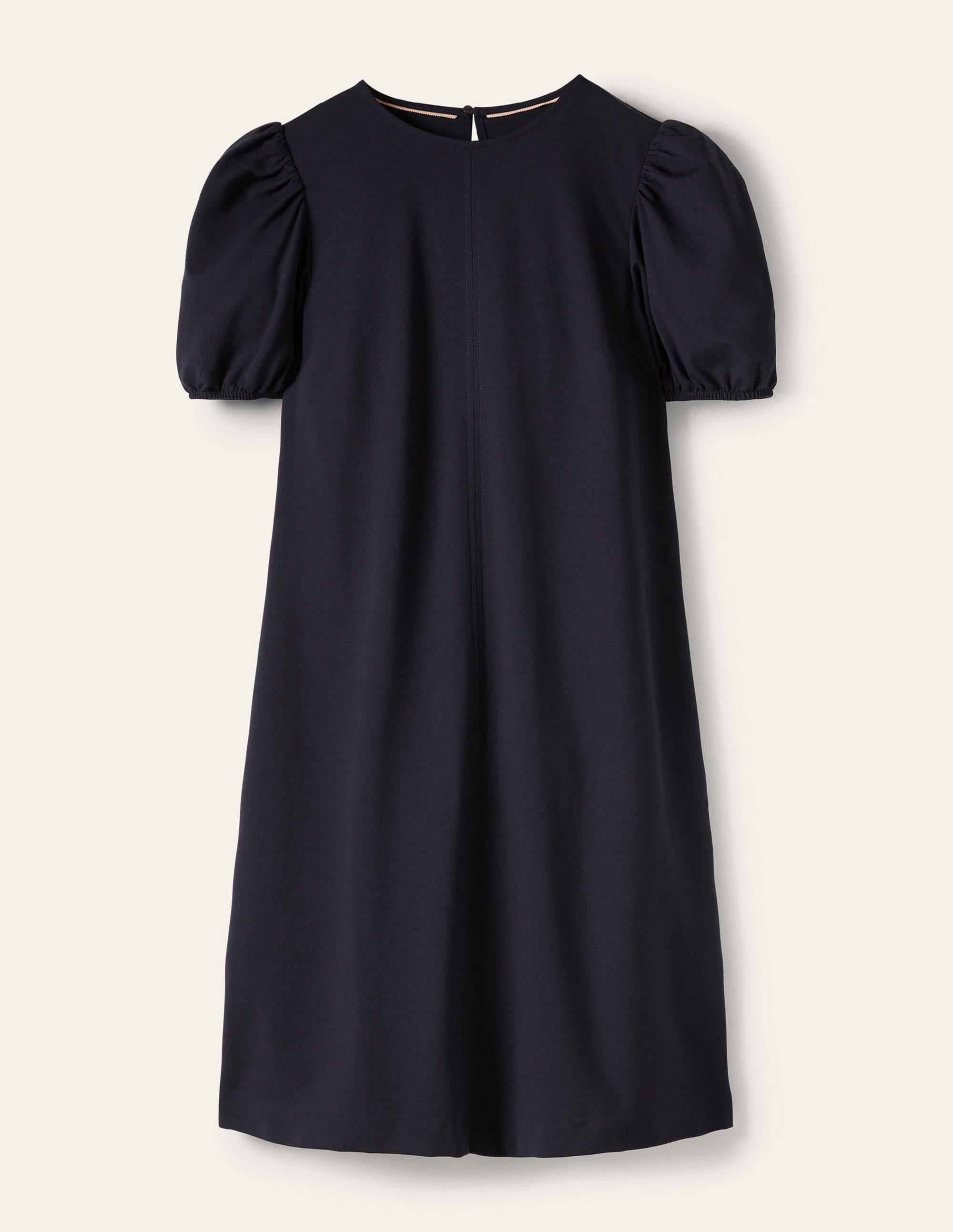 Seam Detail Jersey Shift Dress-Navy - Image 5