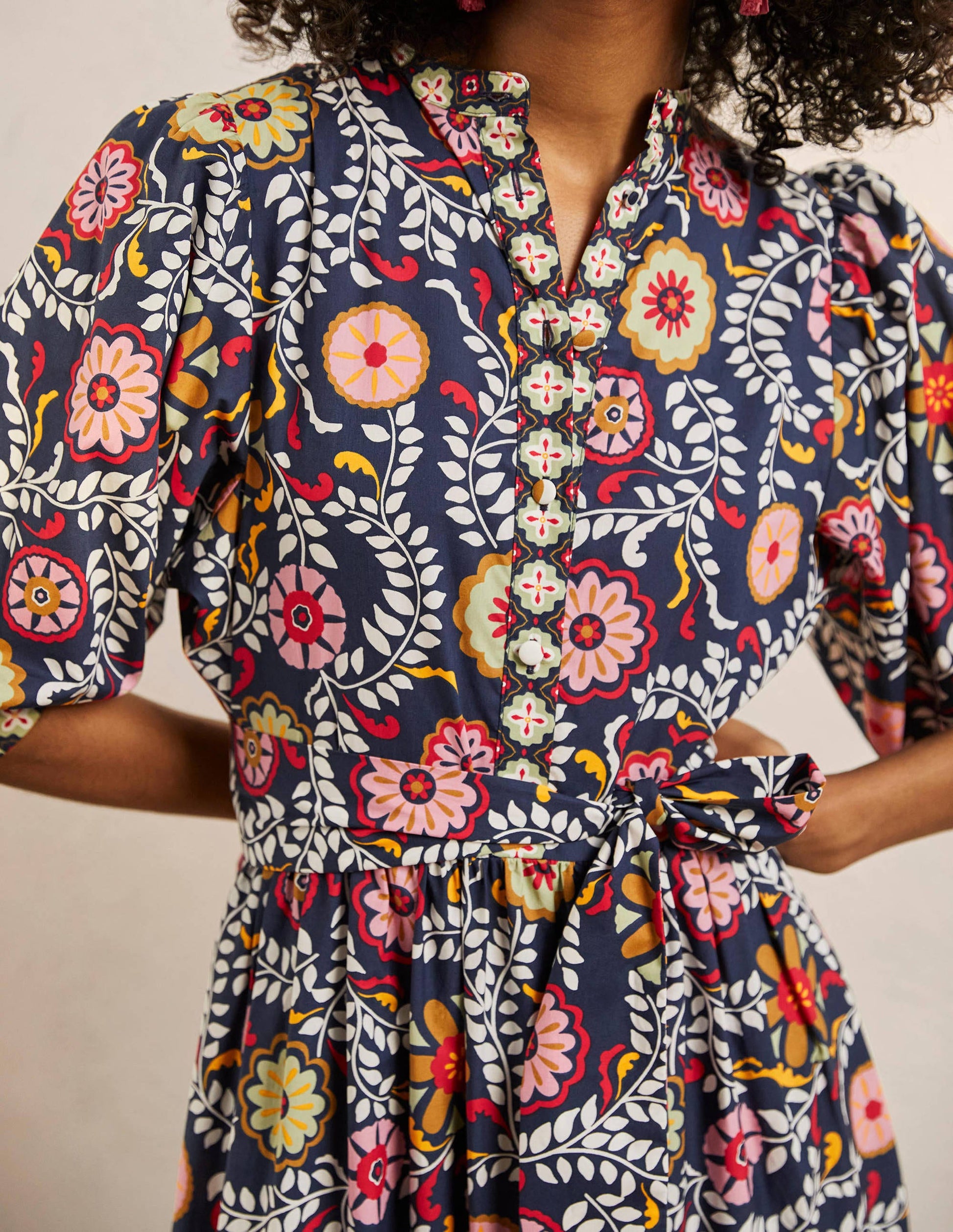 Ava Tiered Maxi Dress-French Navy, Opulent Garden-2