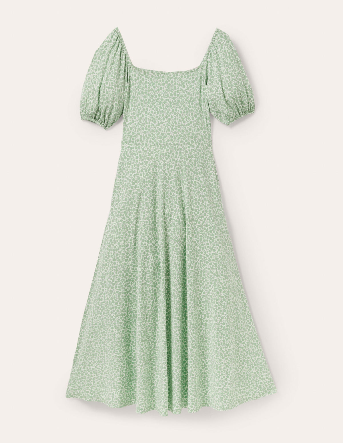 Square Neck Jersey Maxi Dress-Zephyr Green, Flora Sprig - Image 5