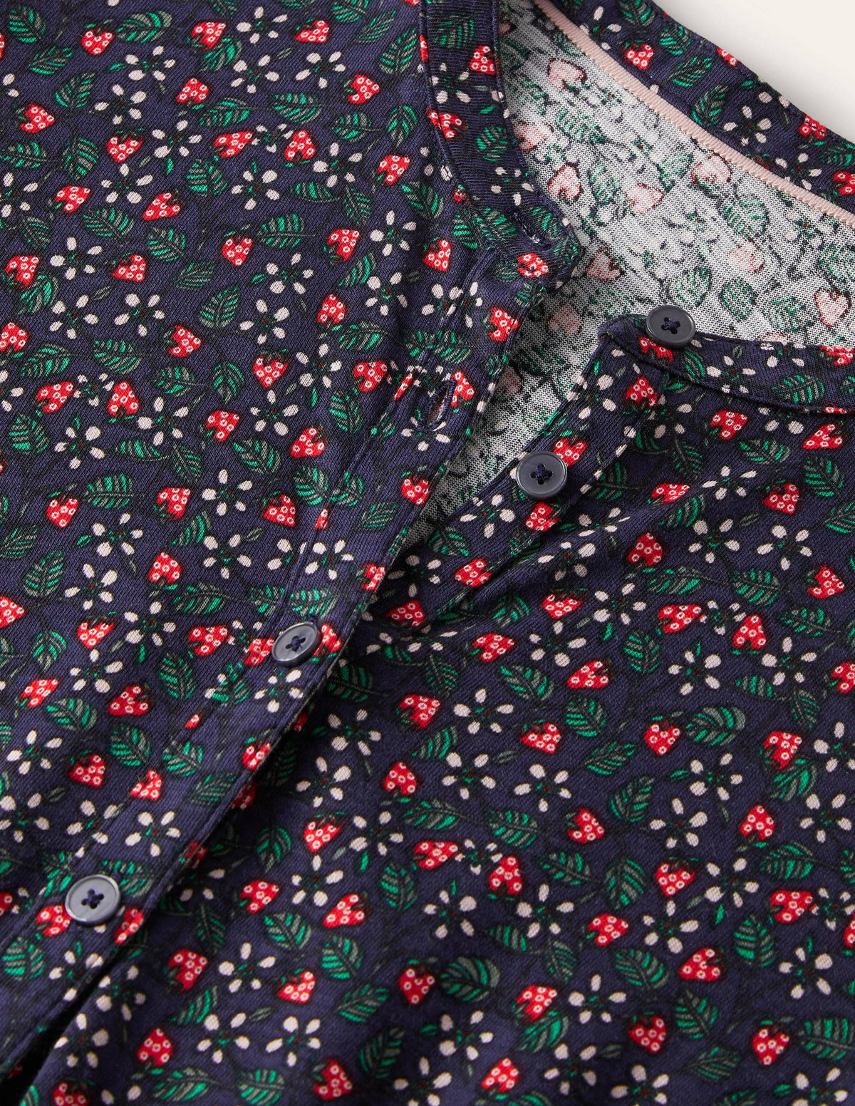 Smocked Jersey Shirt Dress-French Navy, Flora Berry - Image 5
