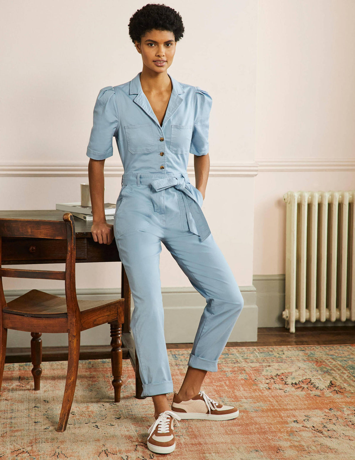 Puff Sleeve Jumpsuit-Breeze-4
