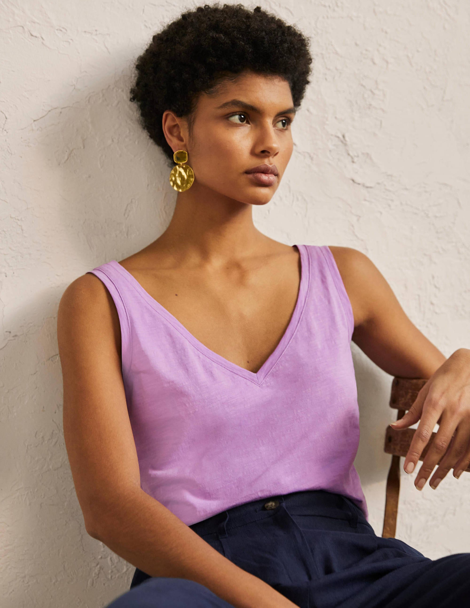 Cotton Vest-African Violet - Image 4
