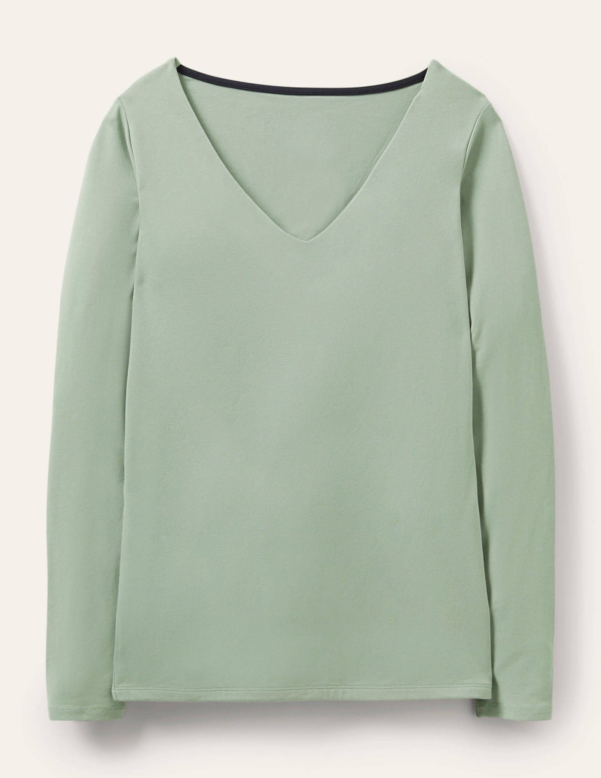 Double Layer V-neck Top-Iceberg Green - Image 5