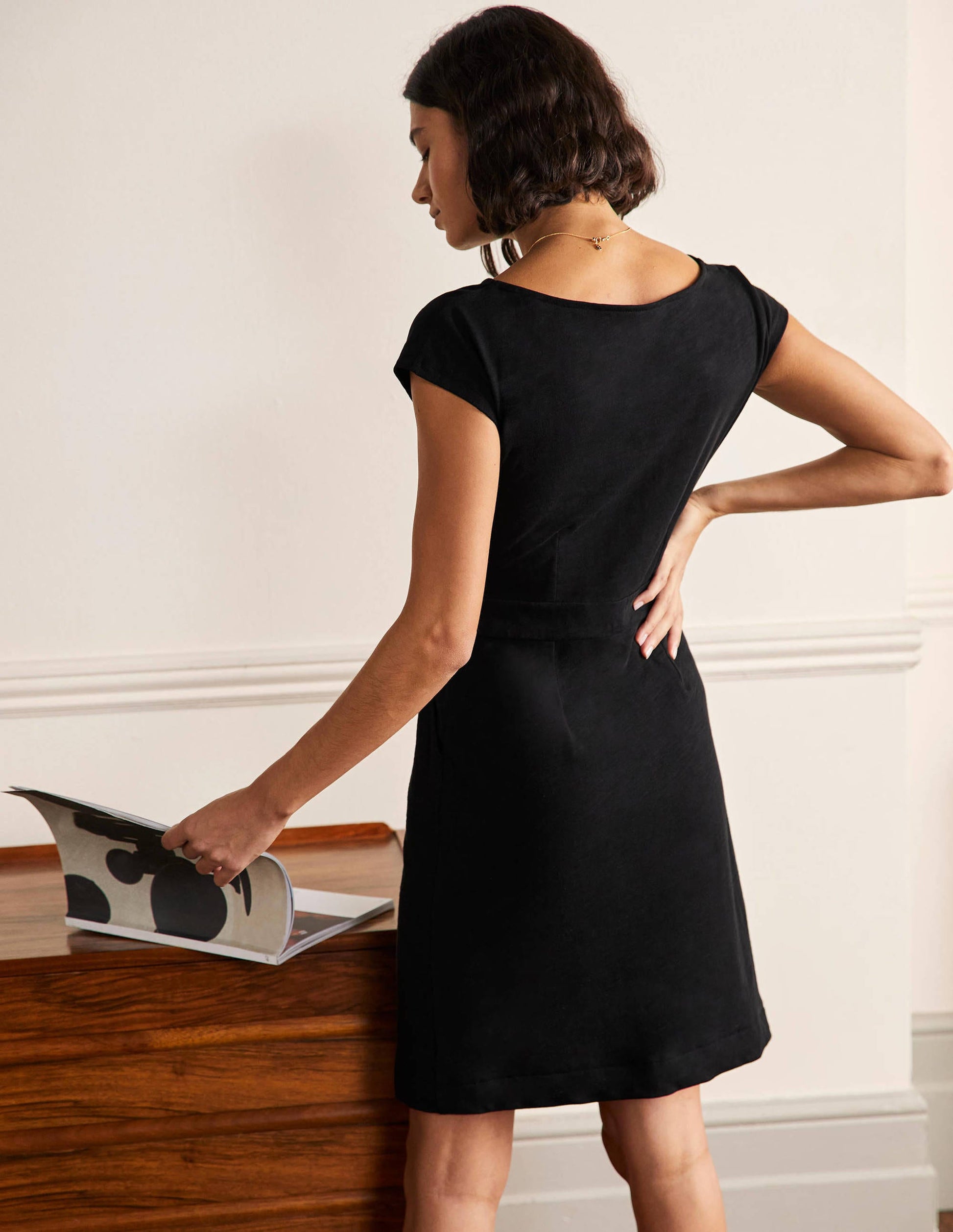 Florrie Jersey Dress-Black-3