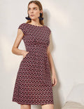 Florrie Jersey Dress-Formica pink, Floral Tile Geo