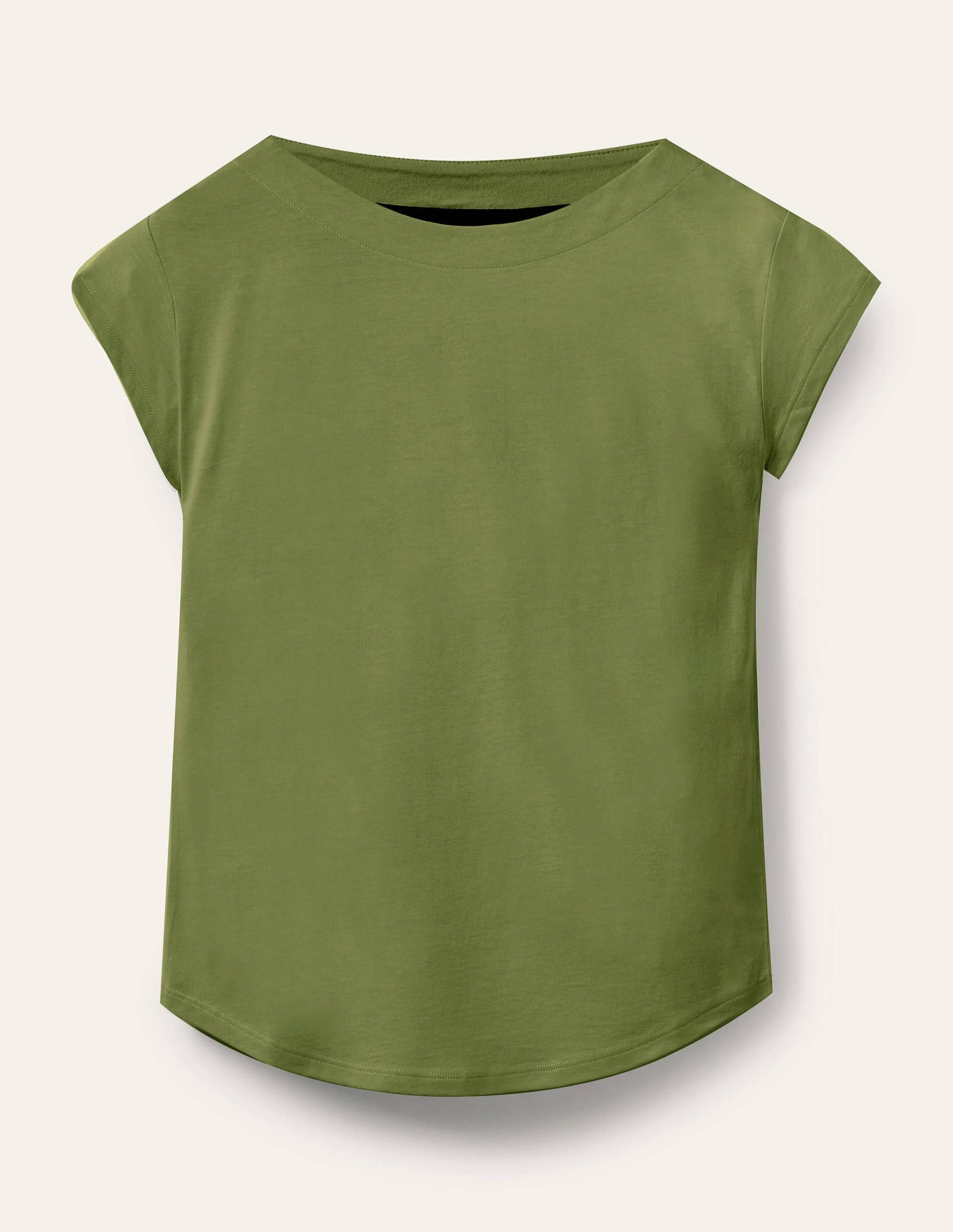 Supersoft Boat Neck T-Shirt-Pea-5