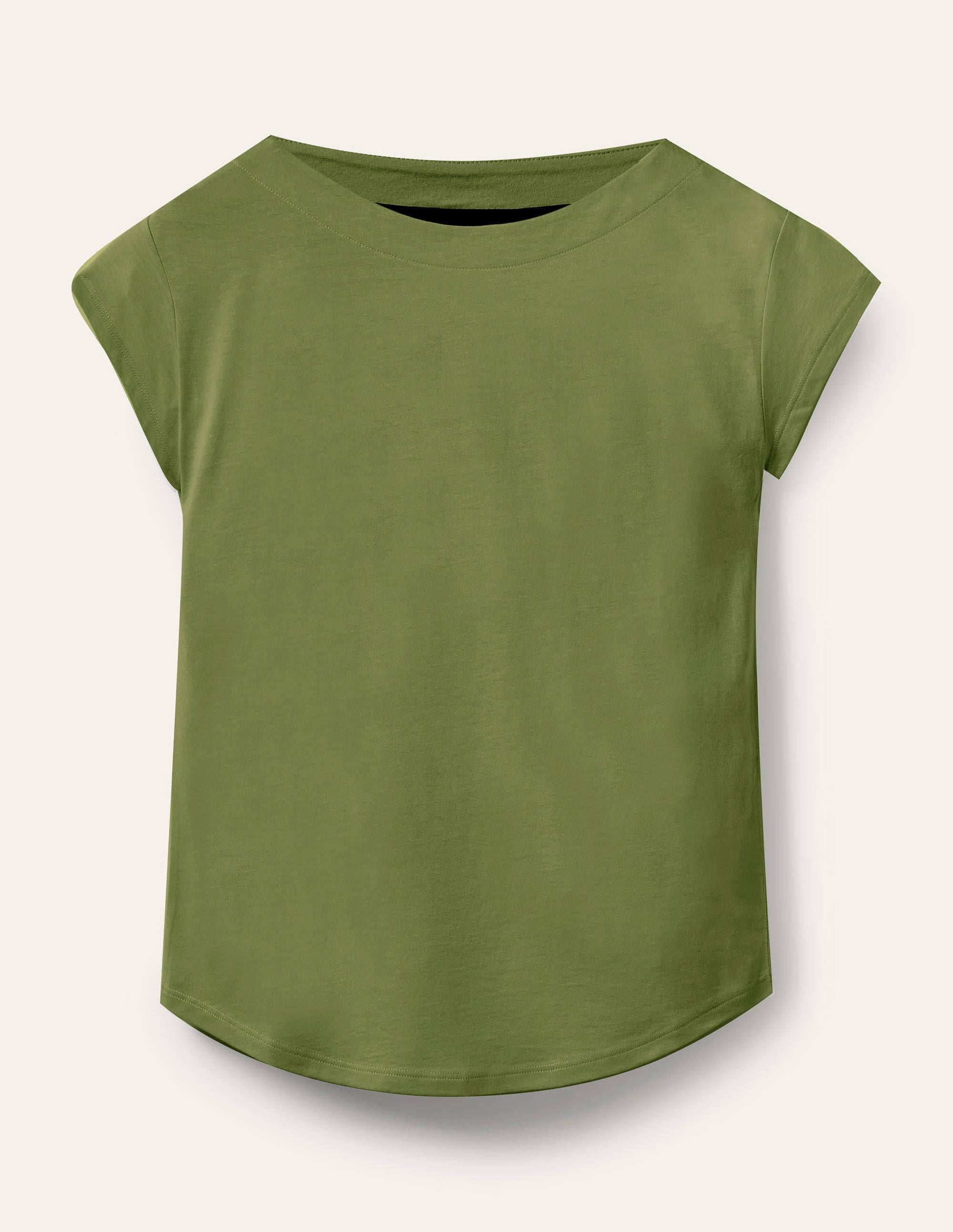 Supersoft Boat Neck T-Shirt-Pea - Image 5