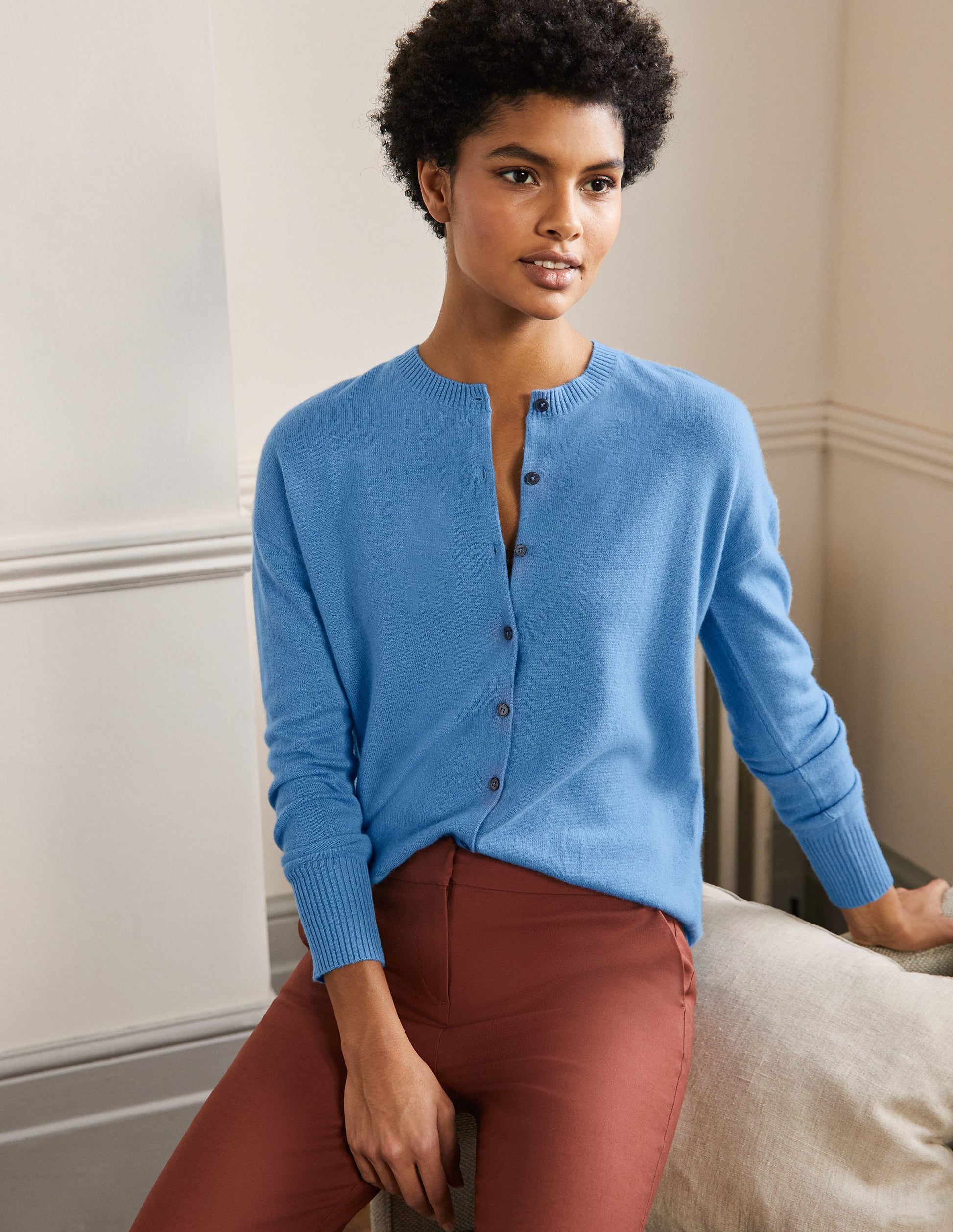 Cashmere Cardigan-Riviera Blue-1