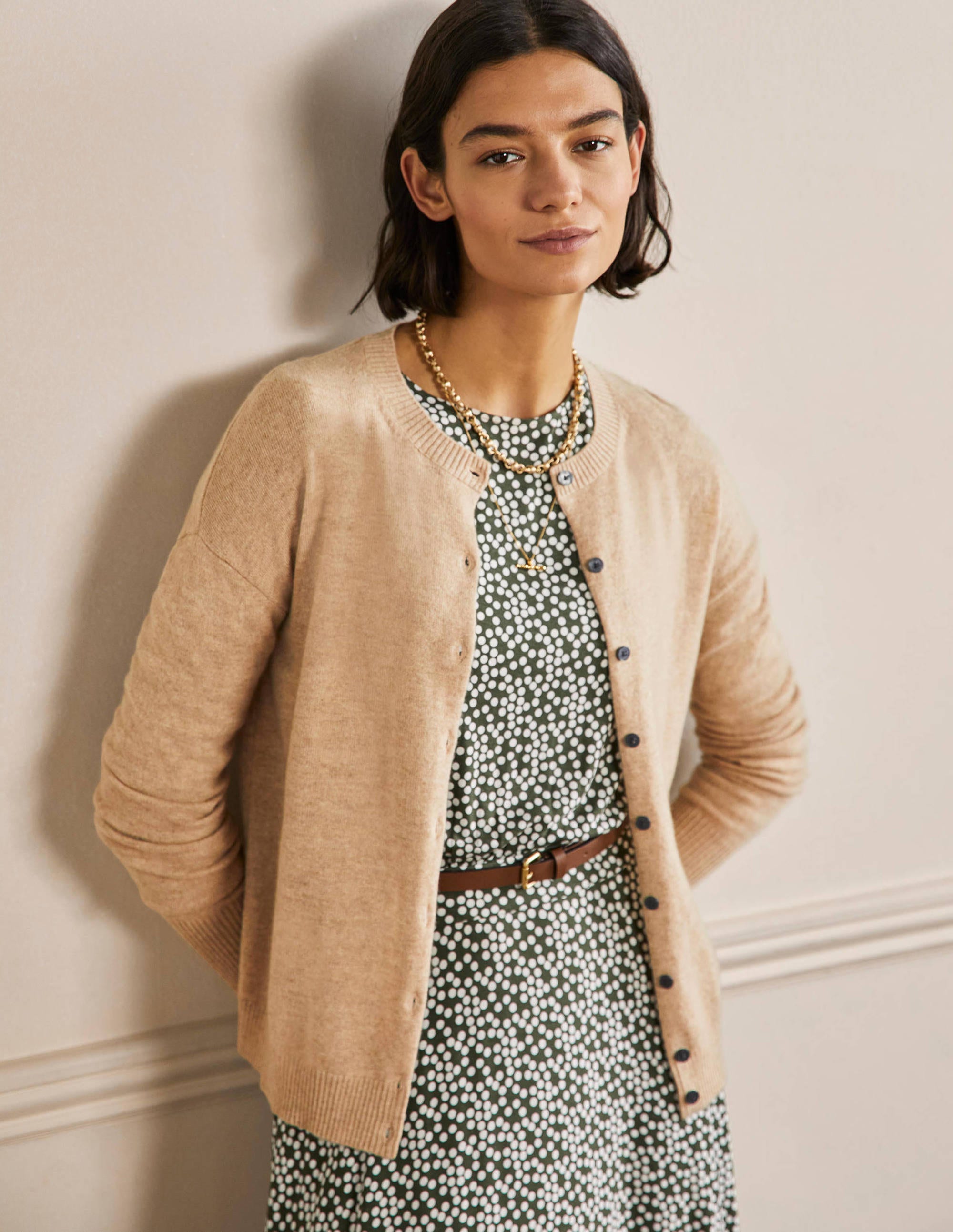 Cashmere Cardigan-Chinchilla Melange - Image 1