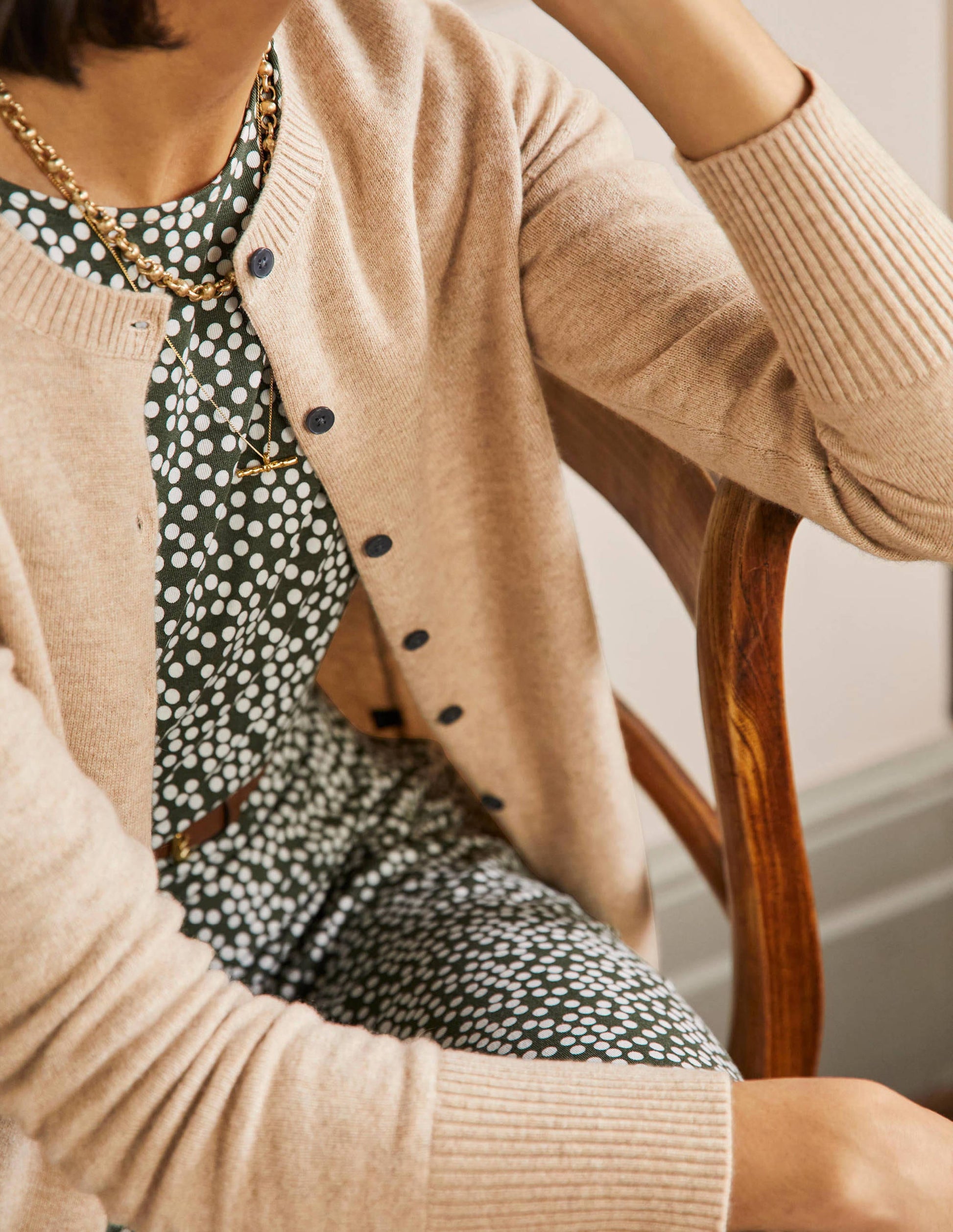 Cashmere Cardigan-Chinchilla Melange-2