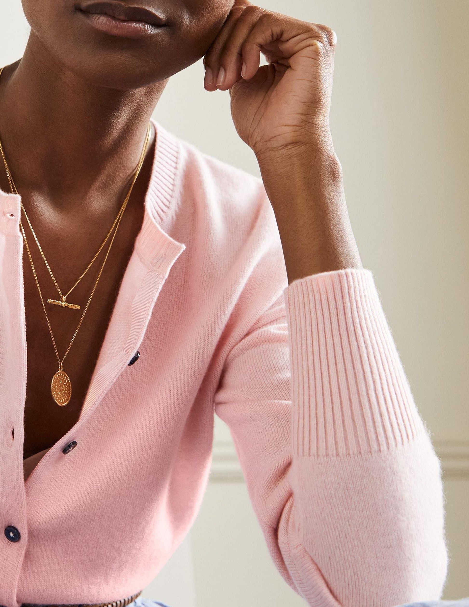 Cashmere Cardigan-Pink Blush-2