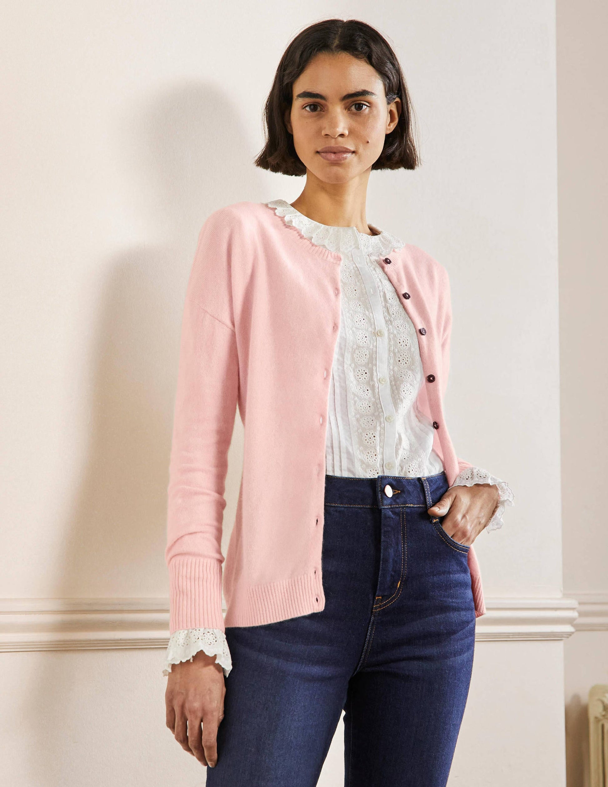 Cashmere Cardigan-Pink Blush-5