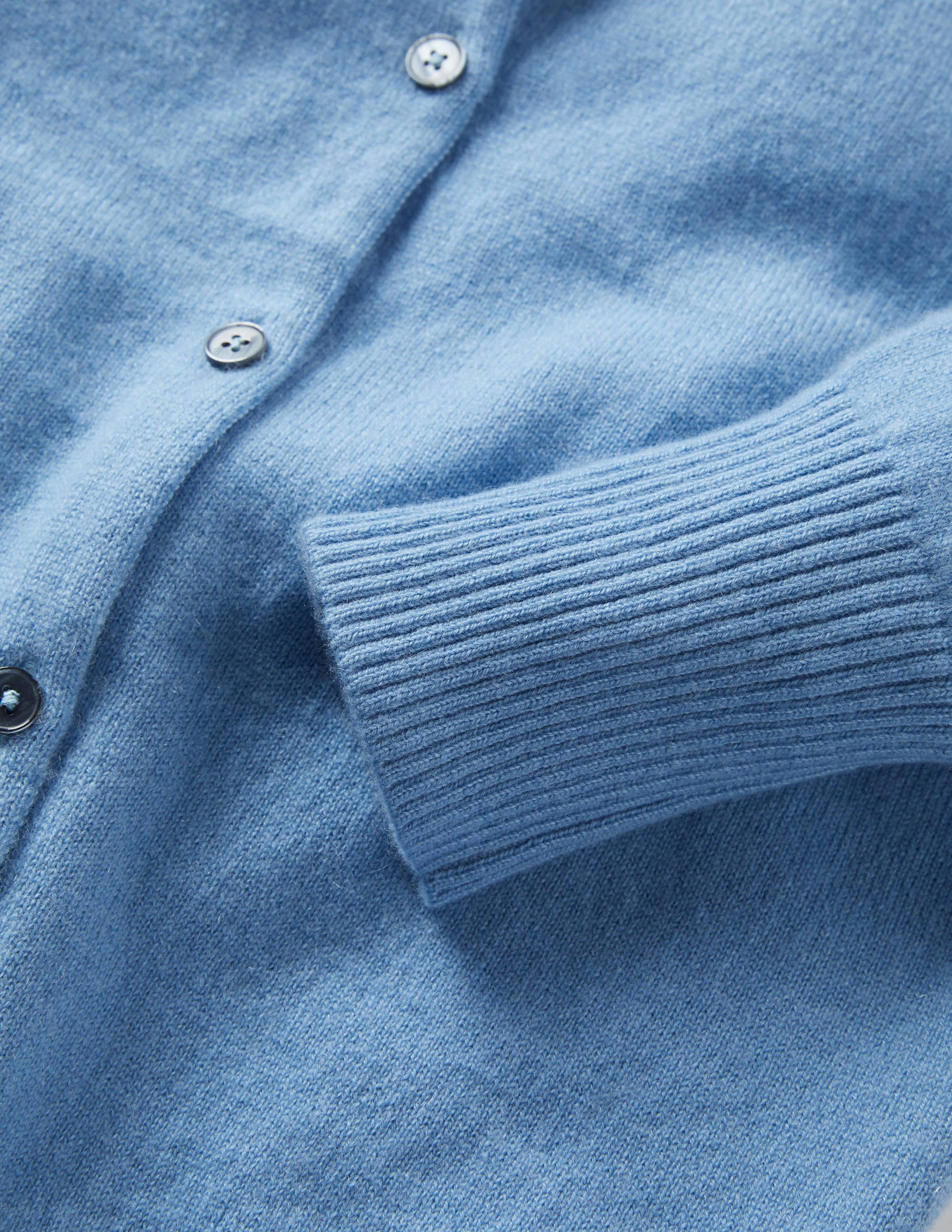 Cashmere Cropped Cardigan-Riviera Blue - Image 6