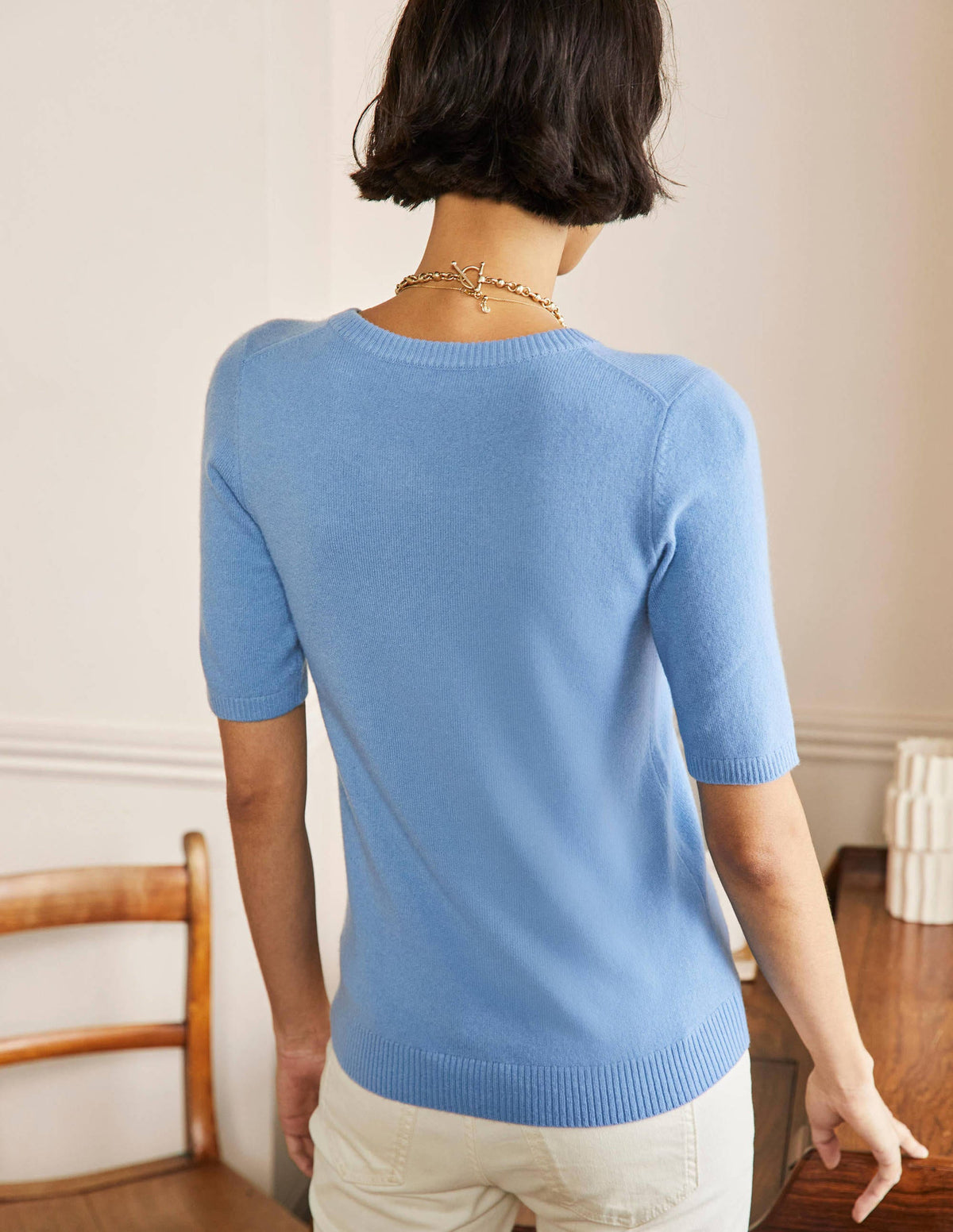 Cashmere Knitted Top-Riviera Blue - Image 2