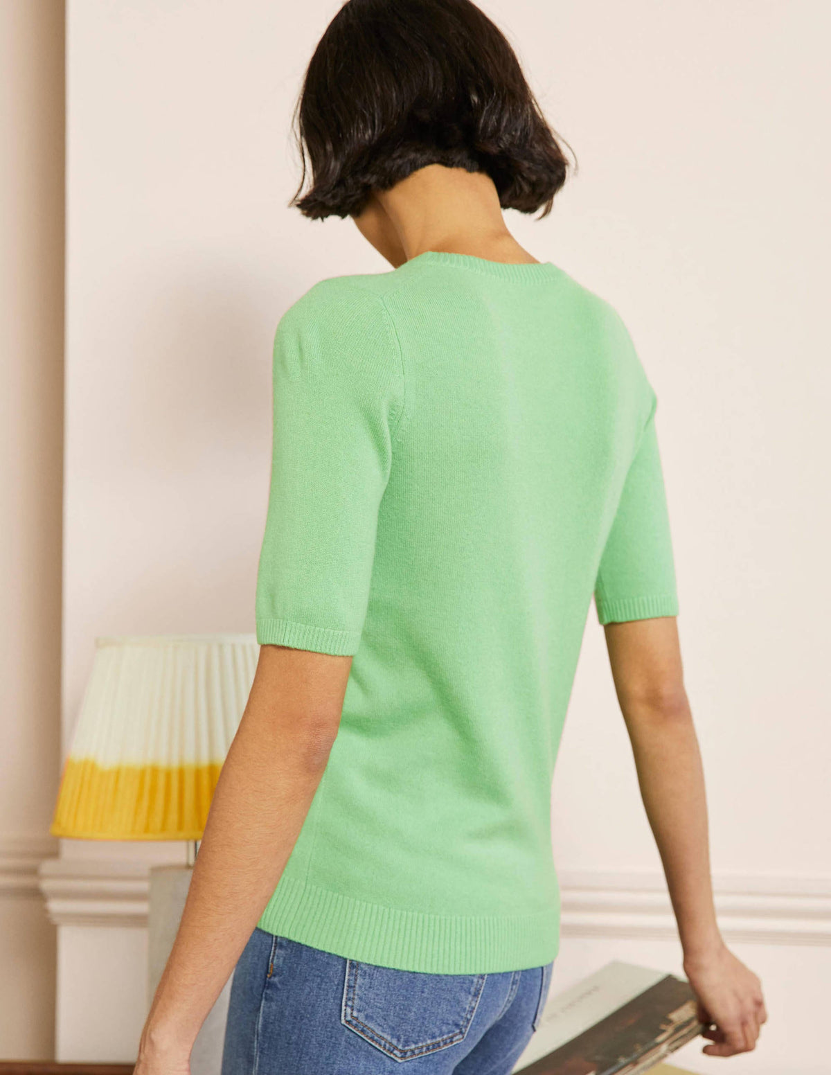 Cashmere Knitted Top-Zephyr Green-3