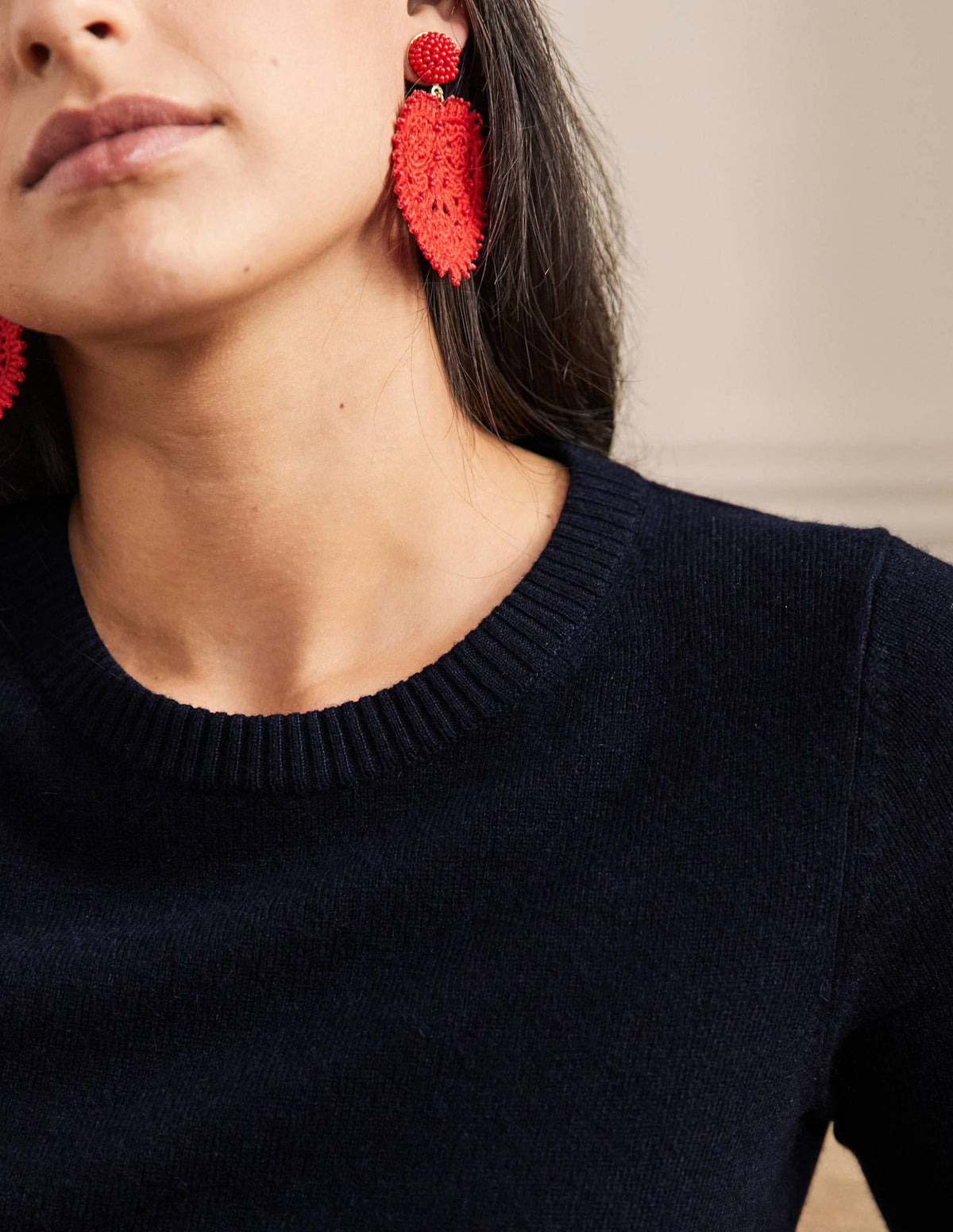 Cashmere Knitted Top-Navy-2