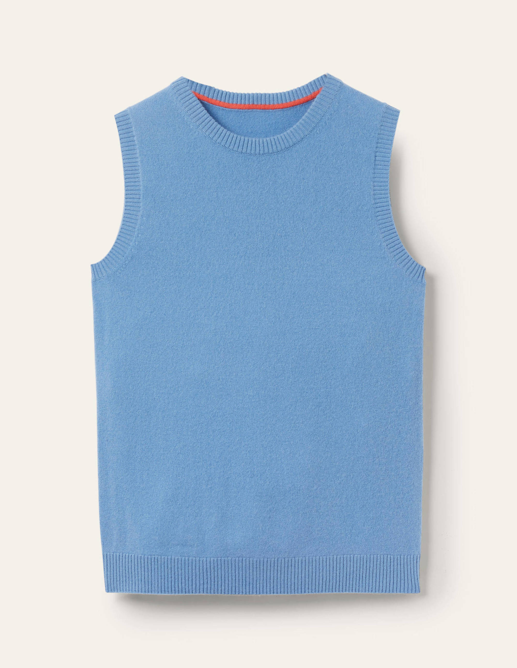 Cashmere Knitted Tank Top-Riviera Blue - Image 5