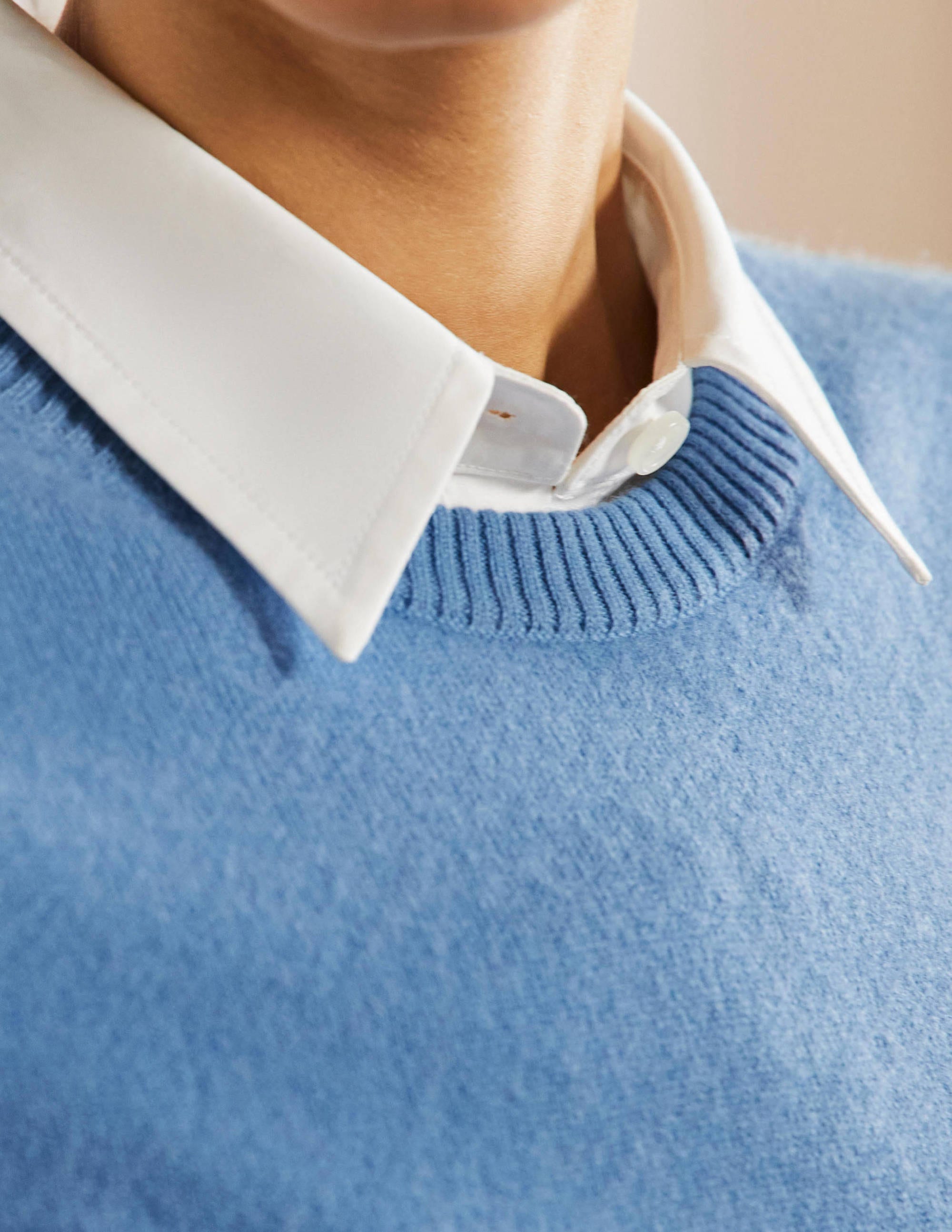 Cashmere Knitted Tank Top-Riviera Blue - Image 2