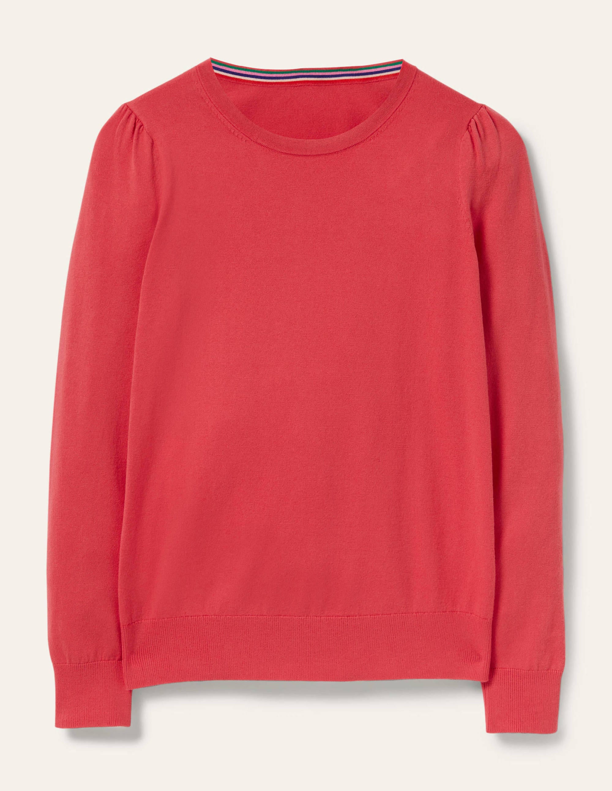 Cotton Crew Neck Jumper-Radish - Image 7