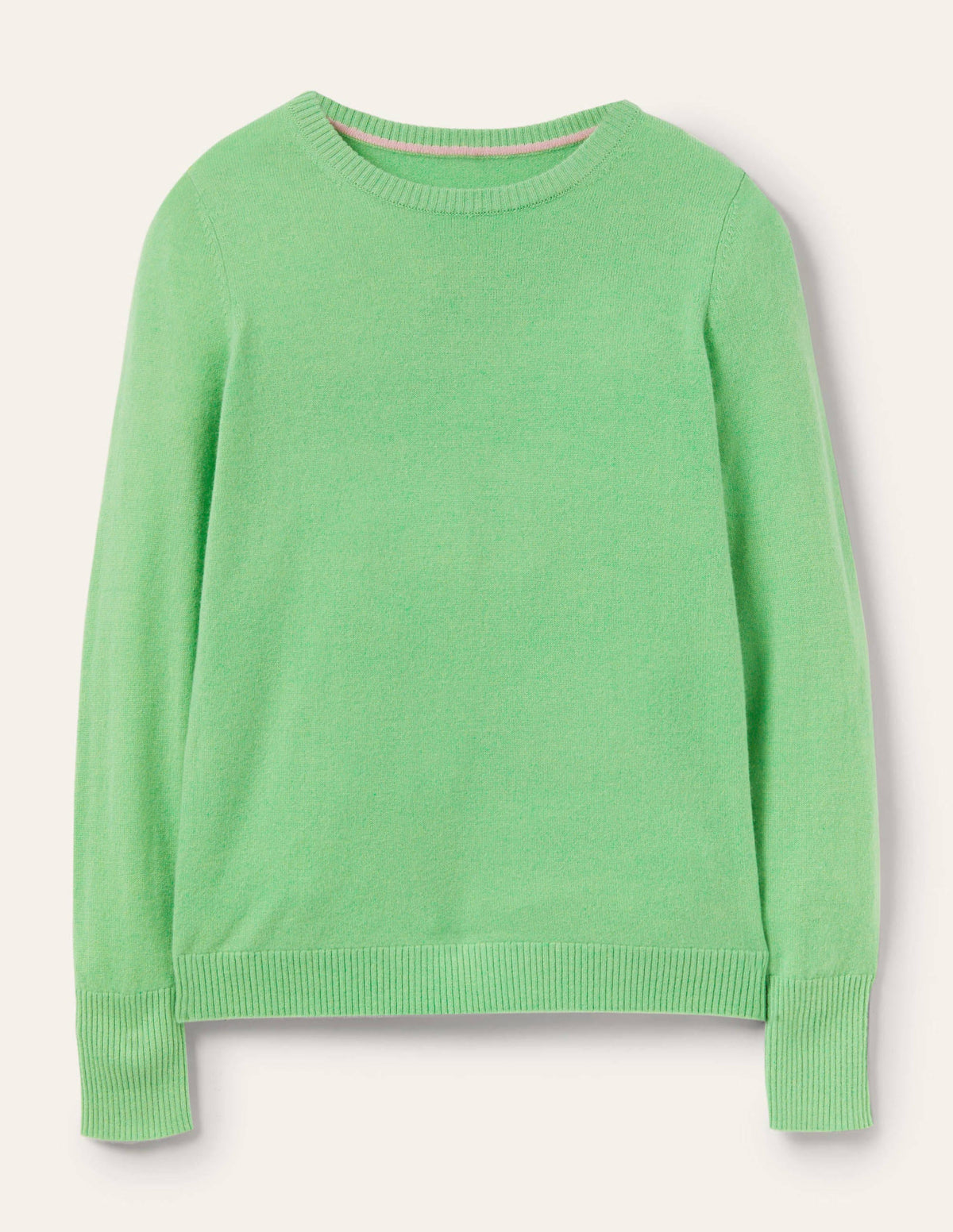 Cashmere Crew Neck Jumper-Zephyr Green-6