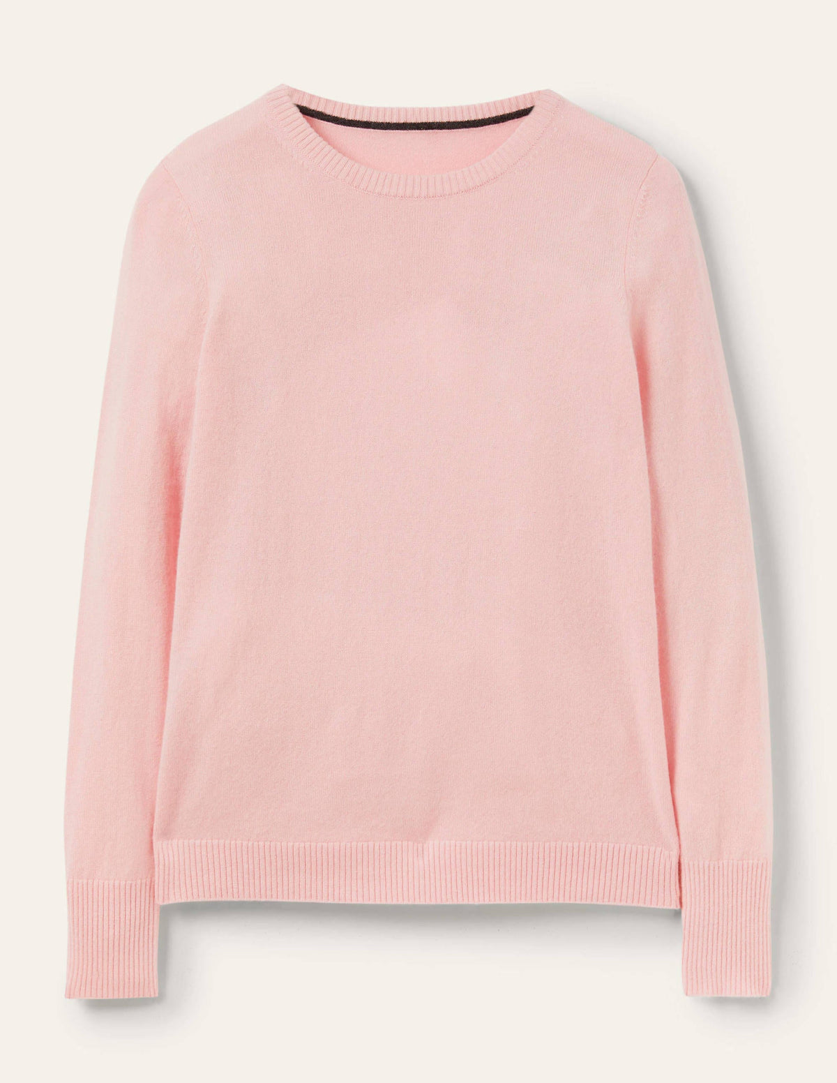 Cashmere Crew Neck Jumper-Pink Blush - Image 6