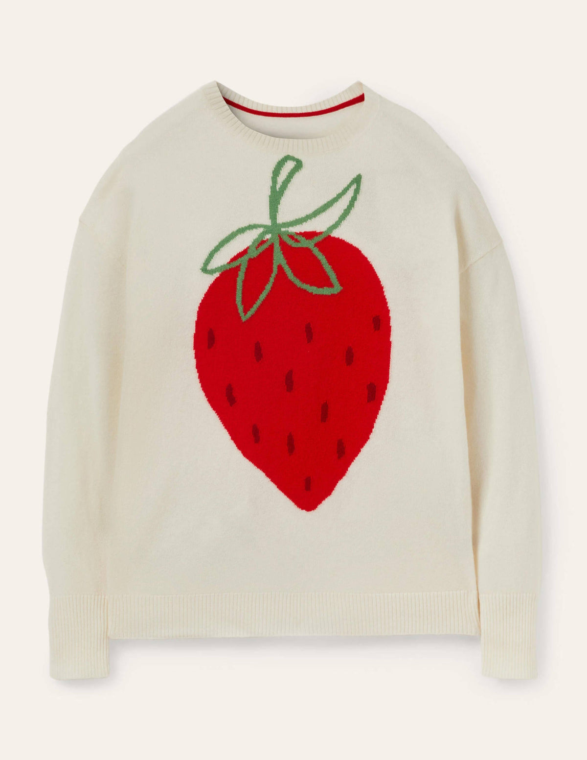 Margot Cashmere Jumper-Ivory, Strawberry-6
