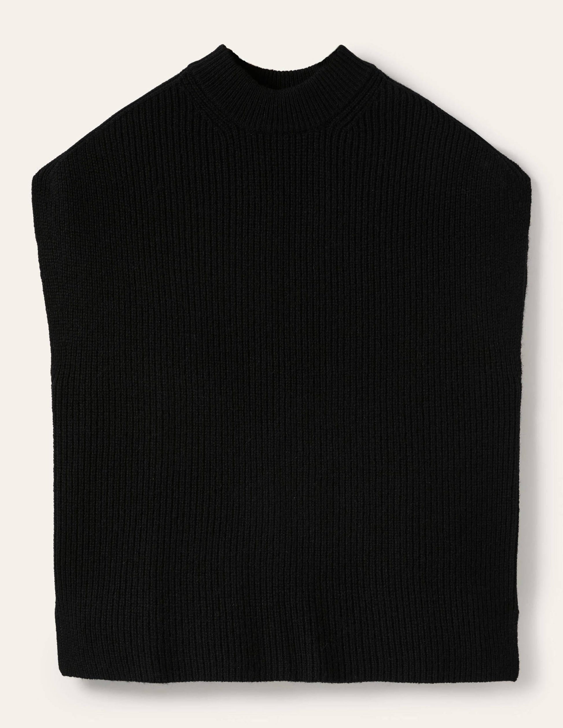 Relaxed Rib Sleeveless Jumper-Black-5