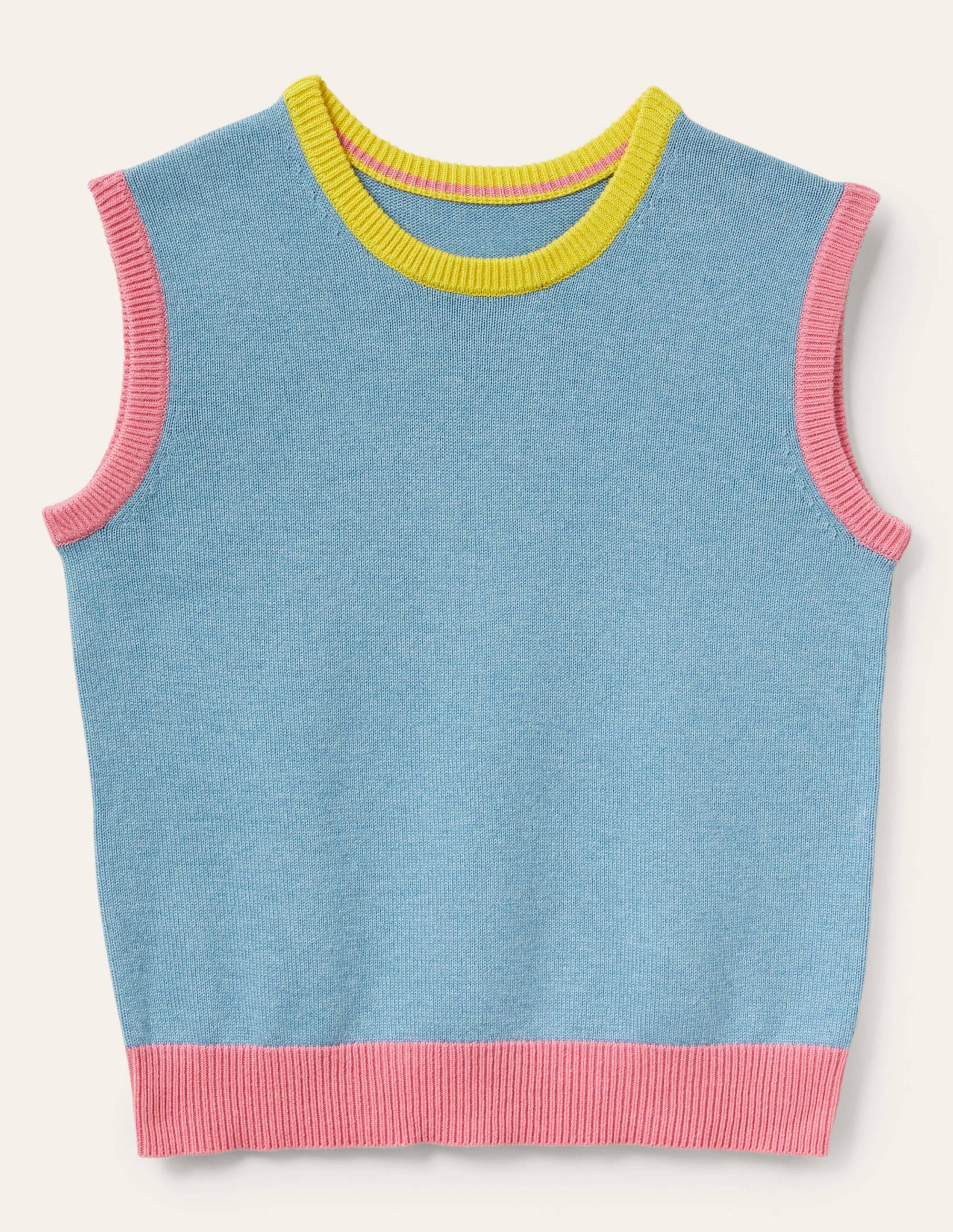 Fiona Tank-Dusty Blue Colourblock - Image 6