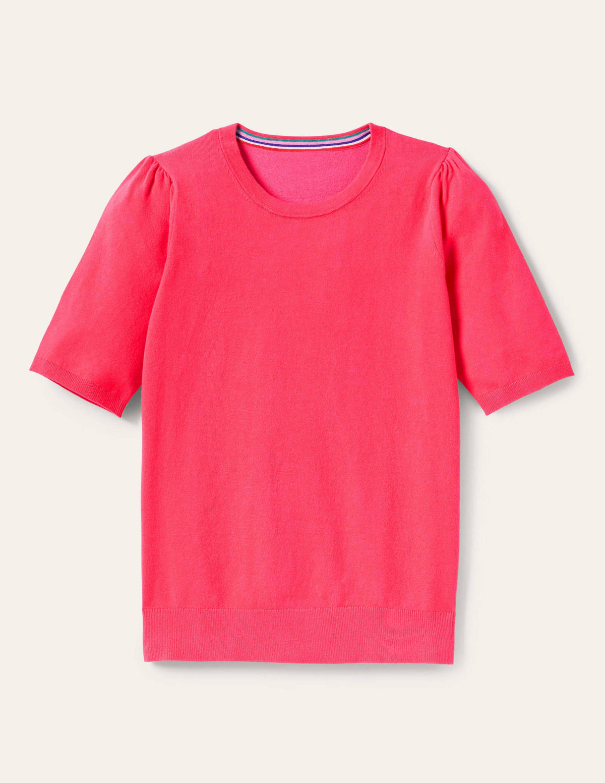 Cotton Crew Knitted Top-Radish - Image 6