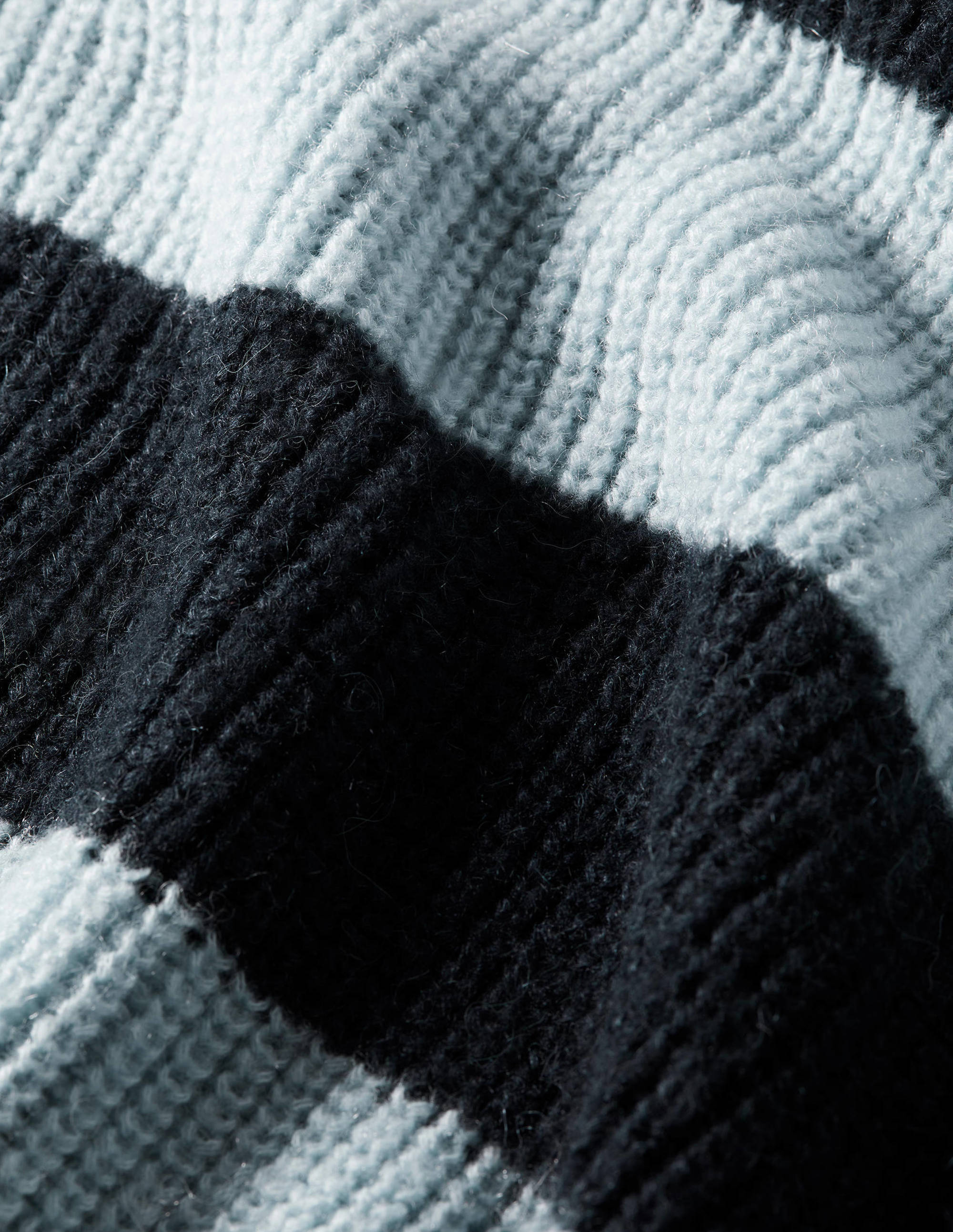 Blouson Cuff Fluffy Jumper-Blue Multistripe - Image 6