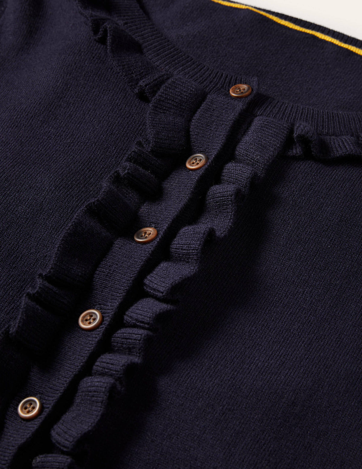 Frill Detail Henley Jumper-Navy-6